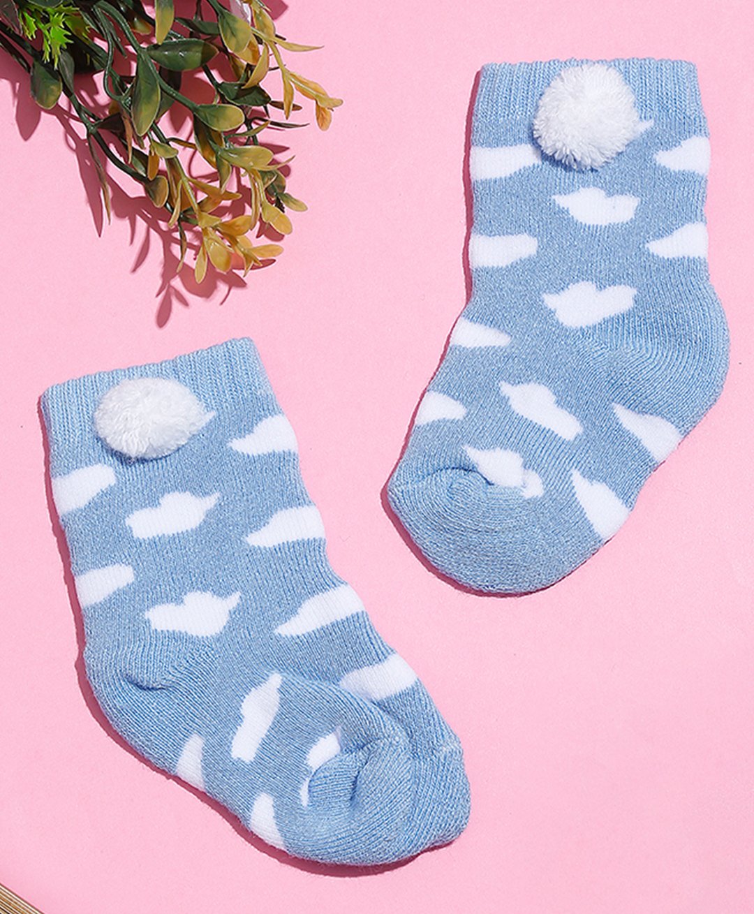 Tipy Tipy Tap Cotton Clouds Designed Socks - Blue-picture-27