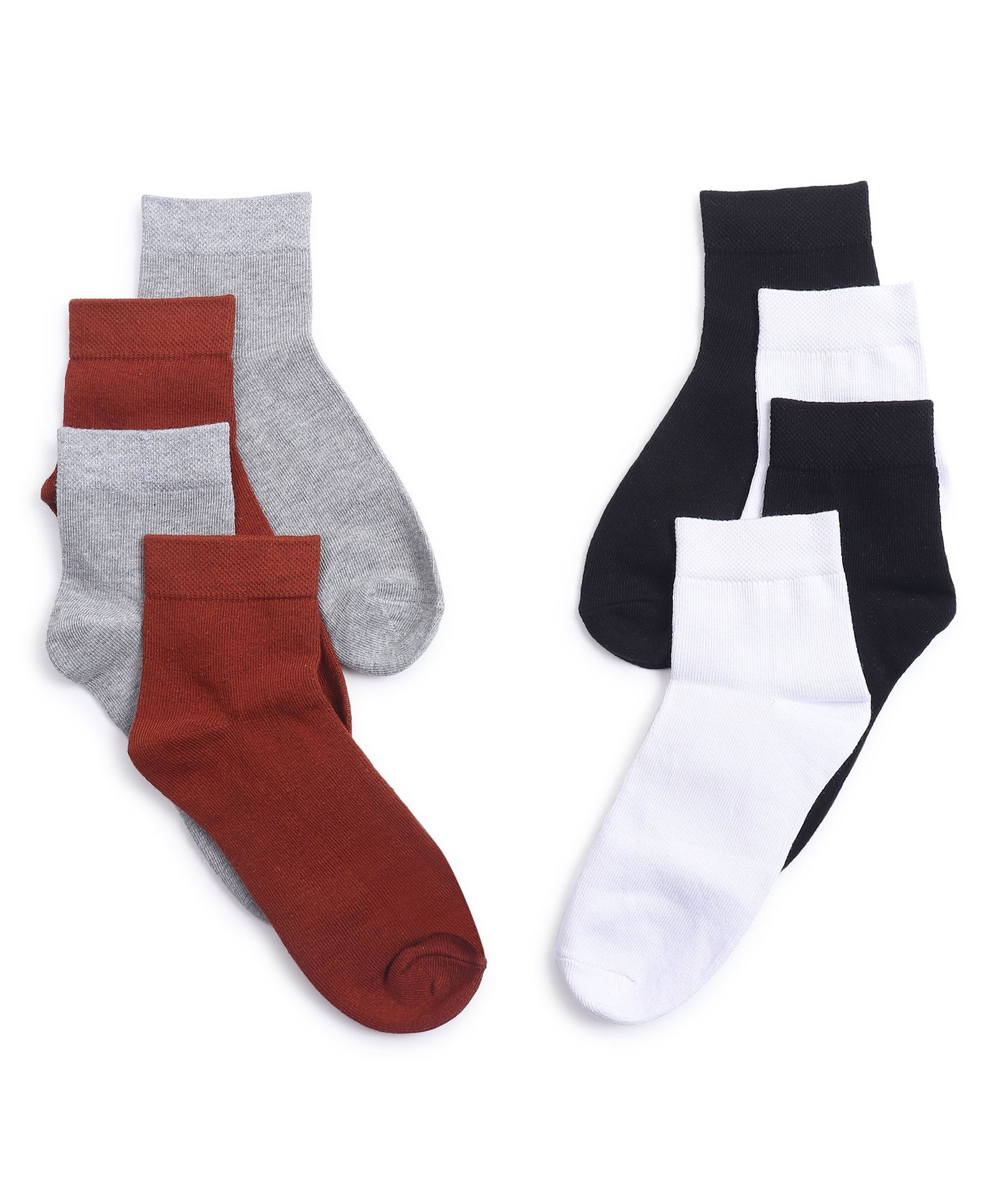 Tipy Tipy Tap Cotton Pack Of 4 Solid Socks - Multi Colour-picture-36