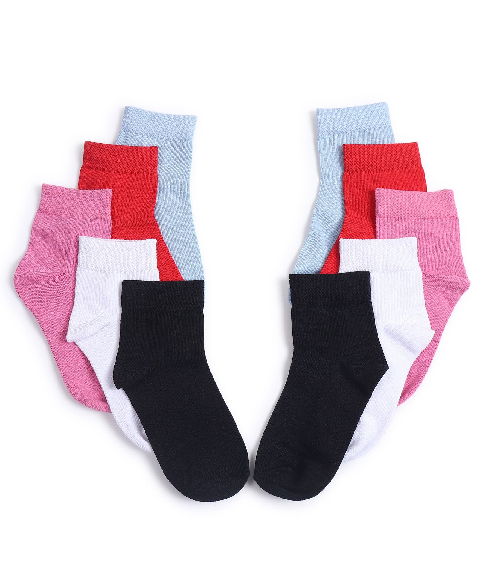 Tipy Tipy Tap Cotton Pack Of 5 Solid Socks - Multi Colour-picture-20