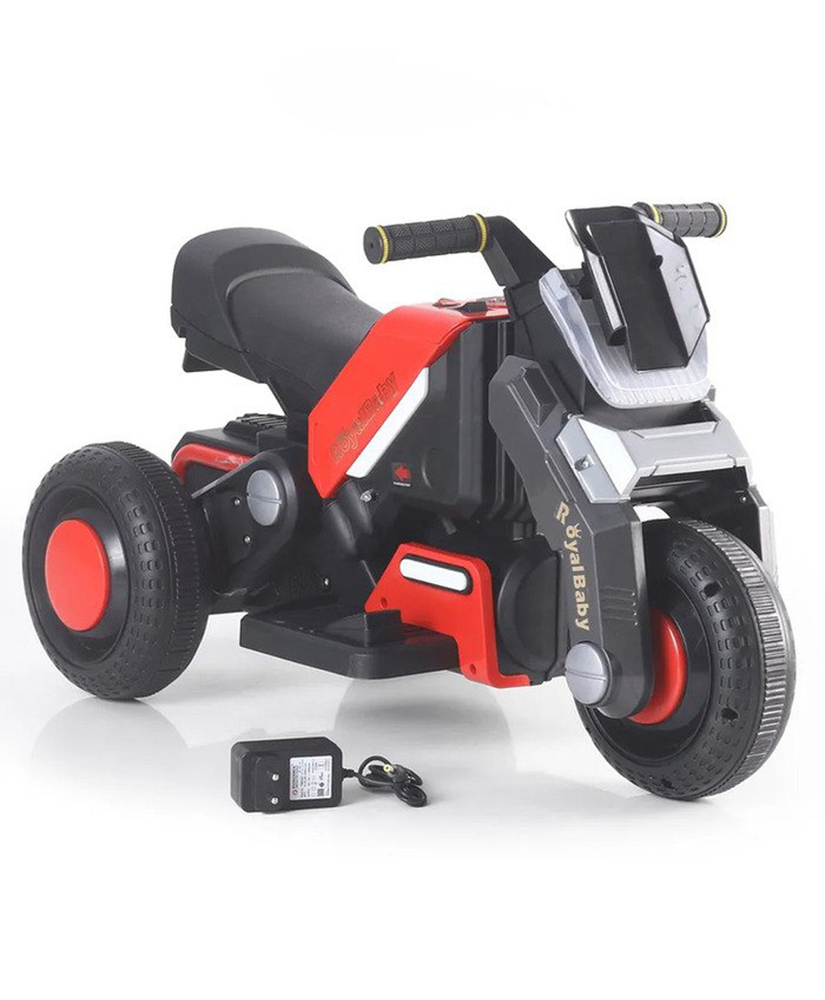 Ayaan ToysHyrider 6V Electric Kids Bike with Rechargeable 6.5 Ah Battery Inbuilt Imported Motor Drive Bluetooth Music Player,Front LED Light, Large Seat and Tyres & Foot Accelerator Pedal Bike - Red-image-10