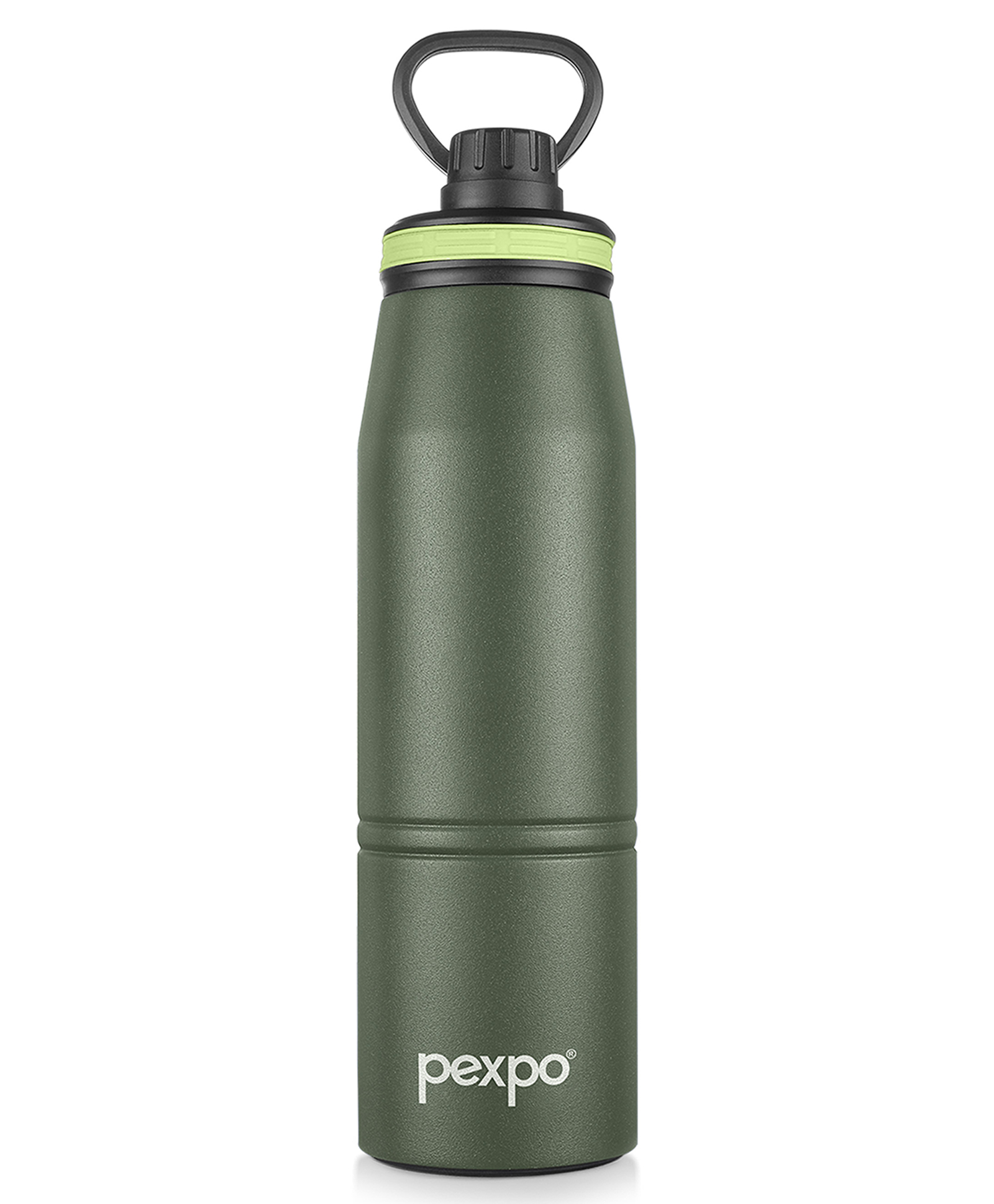 Pexpo Altros Pro Stainless Steel Hot & Cold Vacuum Insulated Flask, 740ml, Military Green | Leak Proof | Easy to Carry Loop Handle | Sports Water Bottle | Trekking | Gym | Office | Limited RCB Edition-image-14