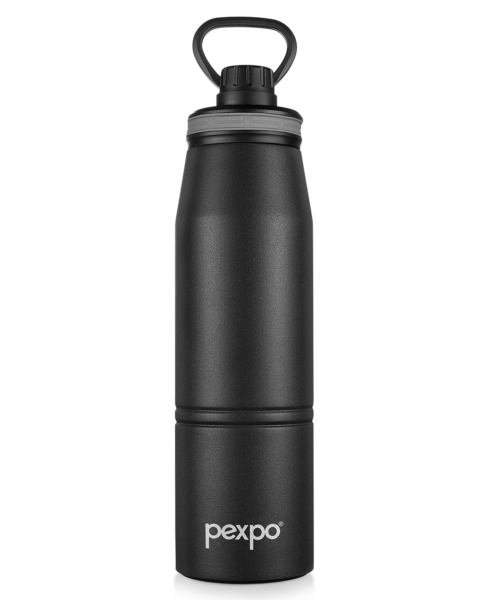 Pexpo Altros Pro Stainless Steel Hot & Cold Vacuum Insulated Flask, 940ml, Knight Black |Leak Proof| Easy to Carry Loop Handle |Sports Water Bottle| Trekking |Gym| Office | Home | Limited RCB Edition-image-13