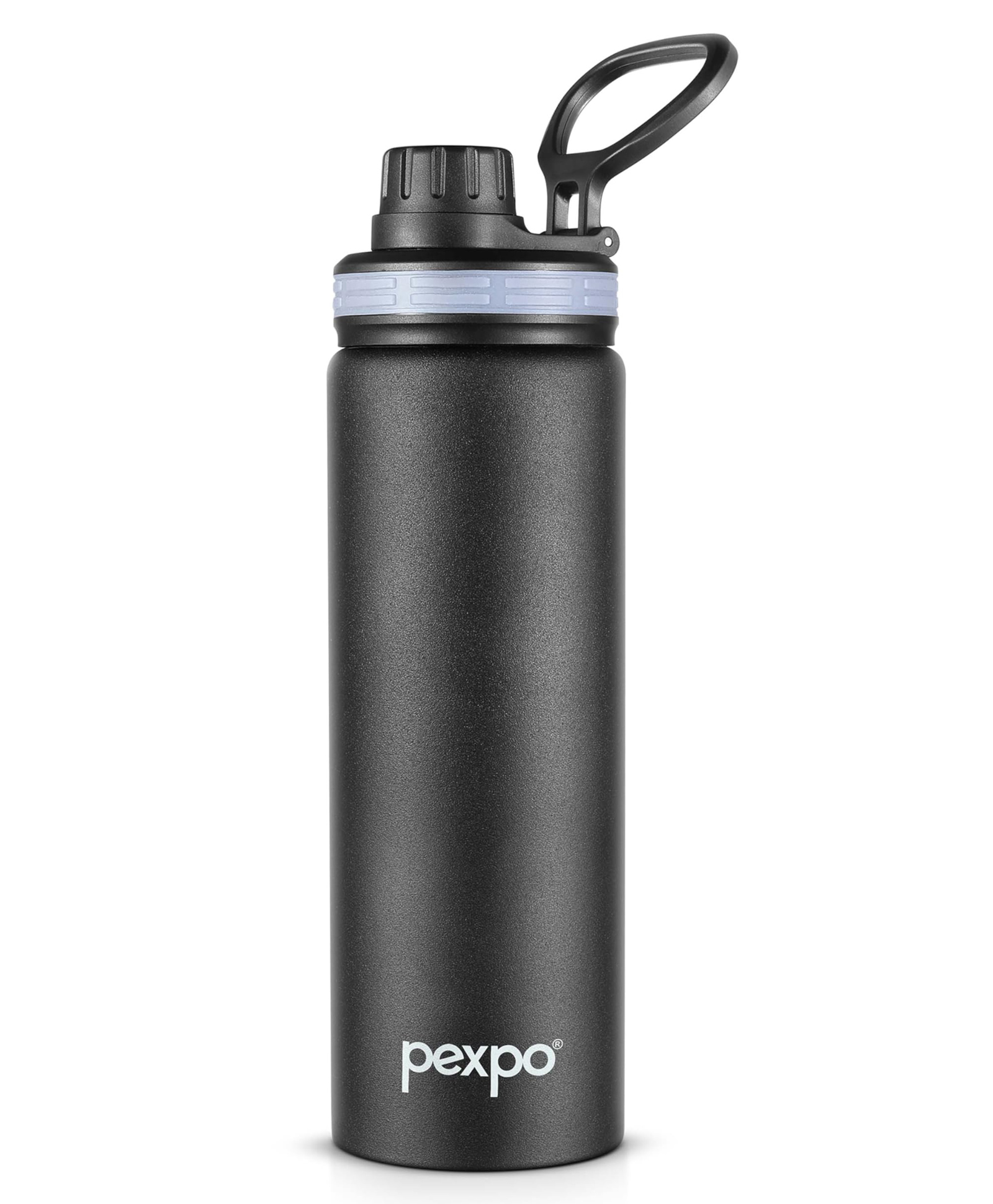 Pexpo Aqua Sip Stainless Steel Sports/Fridge Sipper Water Bottle 900ml, Knight Black | Eco friendly | Easy to Carry with Handle | Water Bottle for Office, Gym, School, Trekking, Men, Women and Kids-image-45