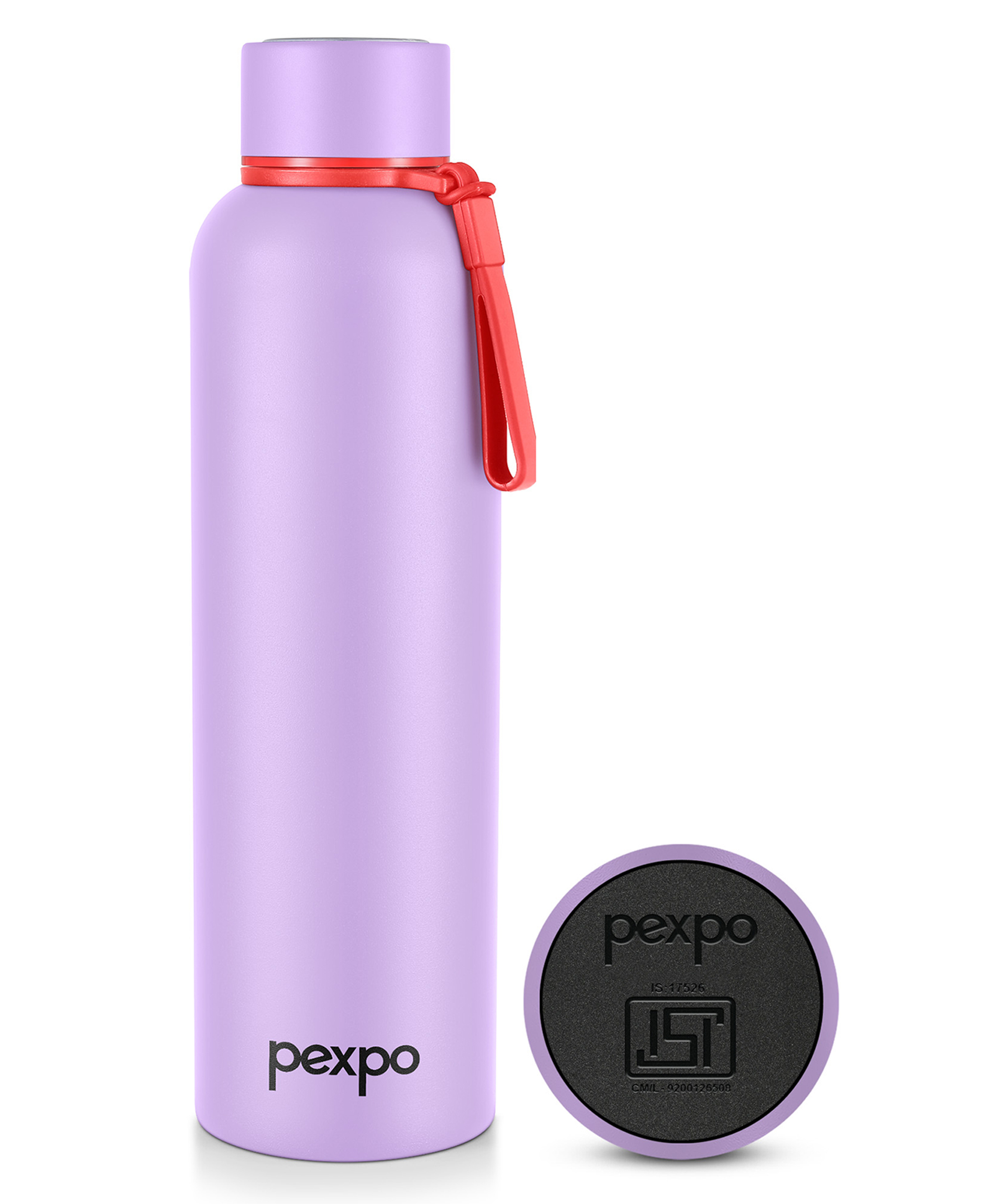 Pexpo Bravo Pro 1000 ml Hot & Cold ISI Certified Flask- Orchid Purple- Stainless Steel Water Bottle | Office| Gym| Travelling| Home| School| Adults & Kids| Limited RCB Edition-image-47