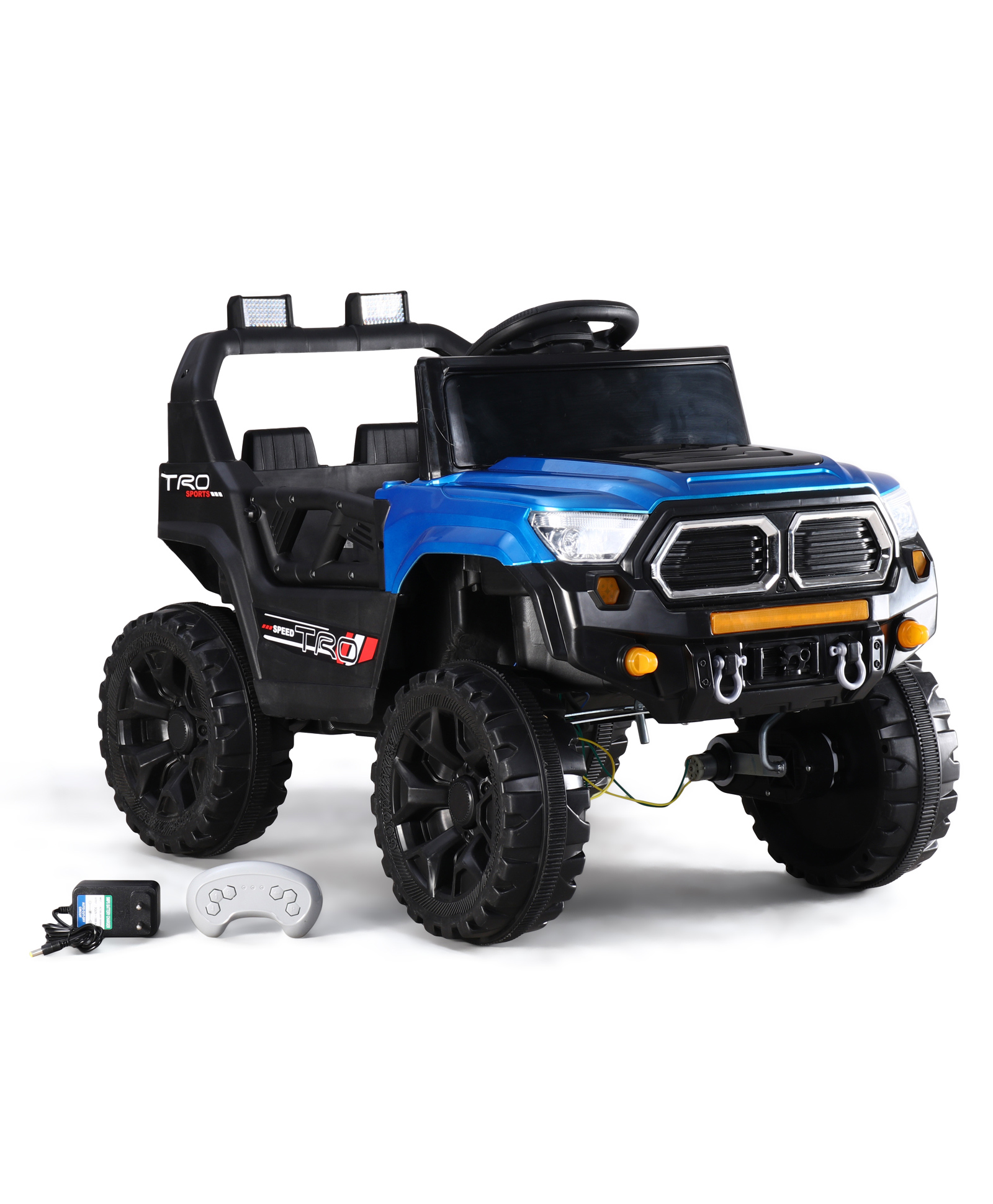 Baby Glider 4x4 Battery Operated Ride On Jeep With Windshield Light,Bluetooth & Music - Blue-image-38