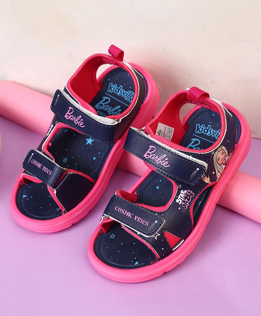 Kidsville Mattel Featuring Barbie Designed Sandals - Navy Blue-picture-13