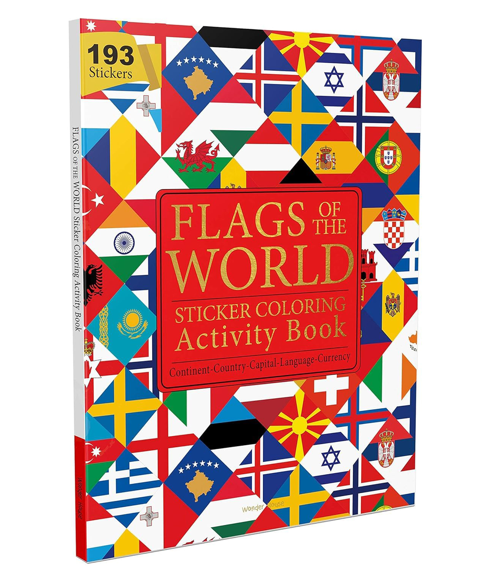 wonder house books Flags of the World - Sticker Coloring Activity Book for Children - English-picture-15