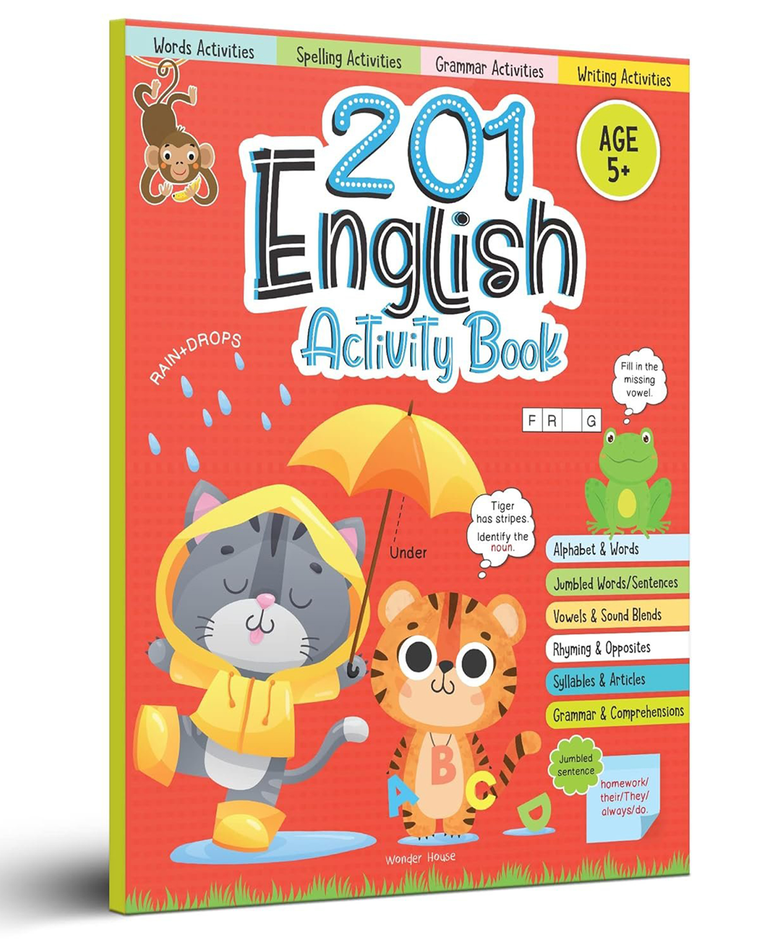 201 English Activity Book - Fun Activities and Grammar Exercises For Children: Alphabet & Words, Rhyming & Opposites Activity Book Pack of 1, English-image-5