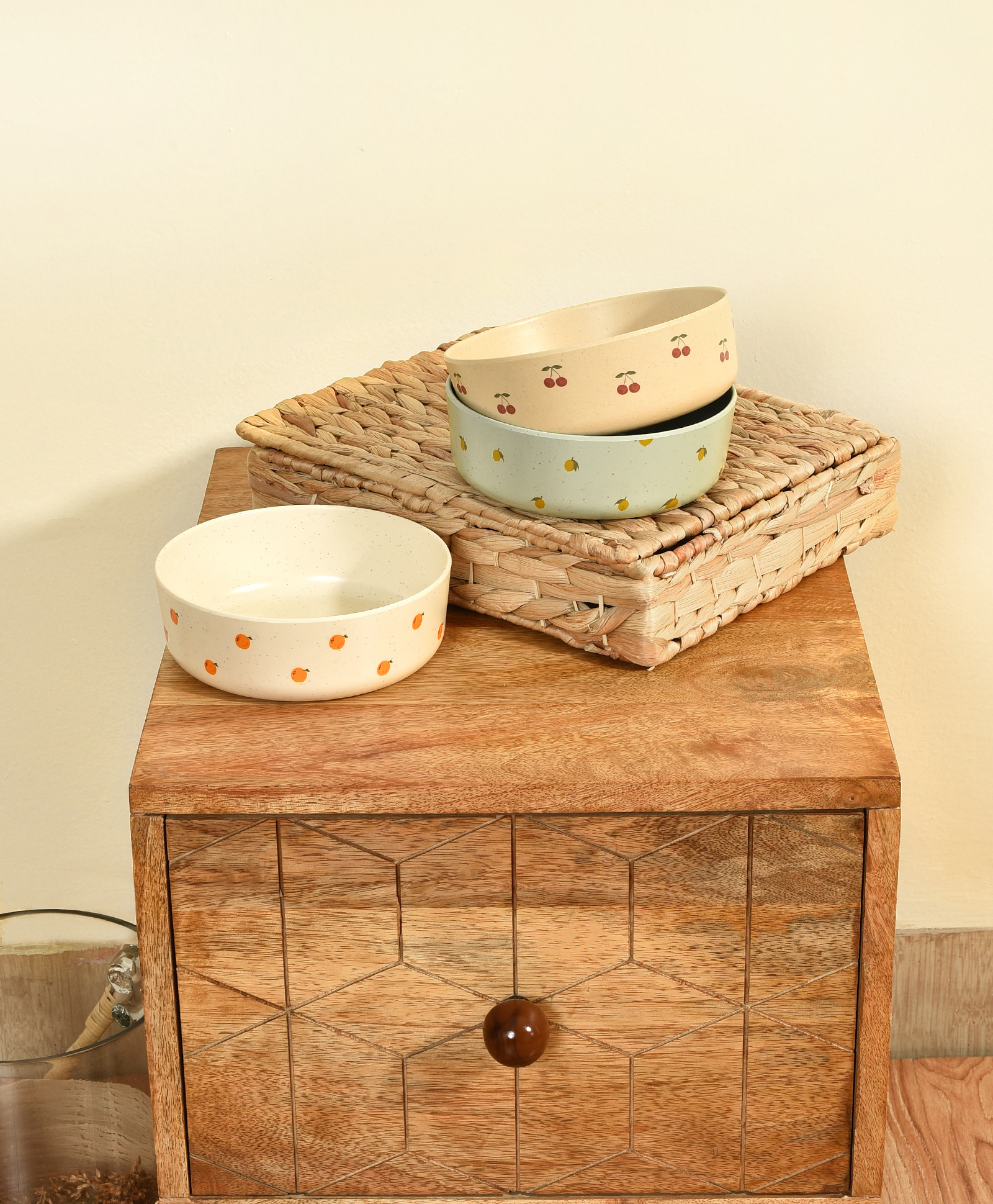 Mi Arcus Melamine Bowl Set Pack of 3 - Multicolour 250 ml Each-image-2