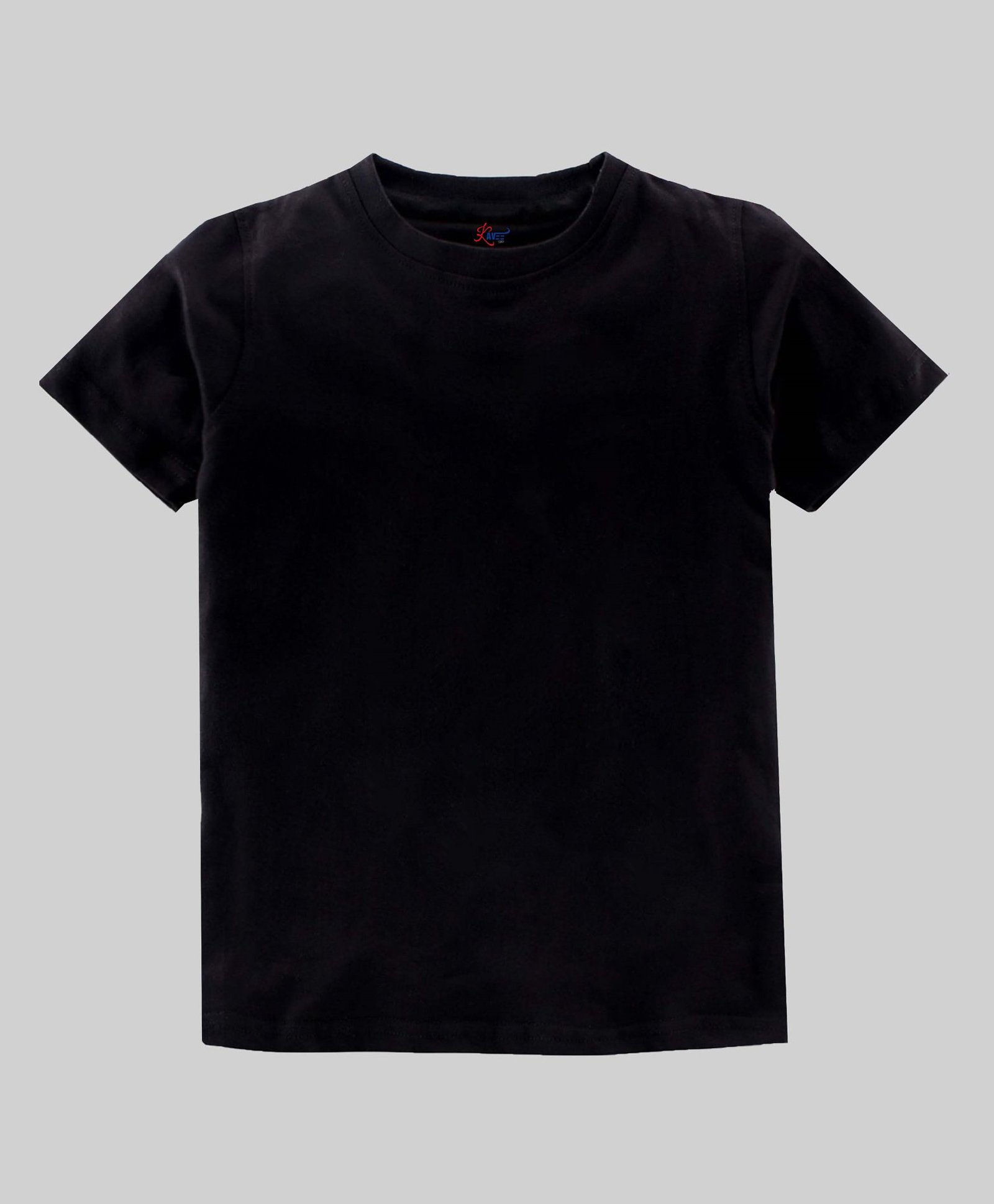 KAVEE Pure Cotton Half Sleeves Solid Tee - Black-picture-33