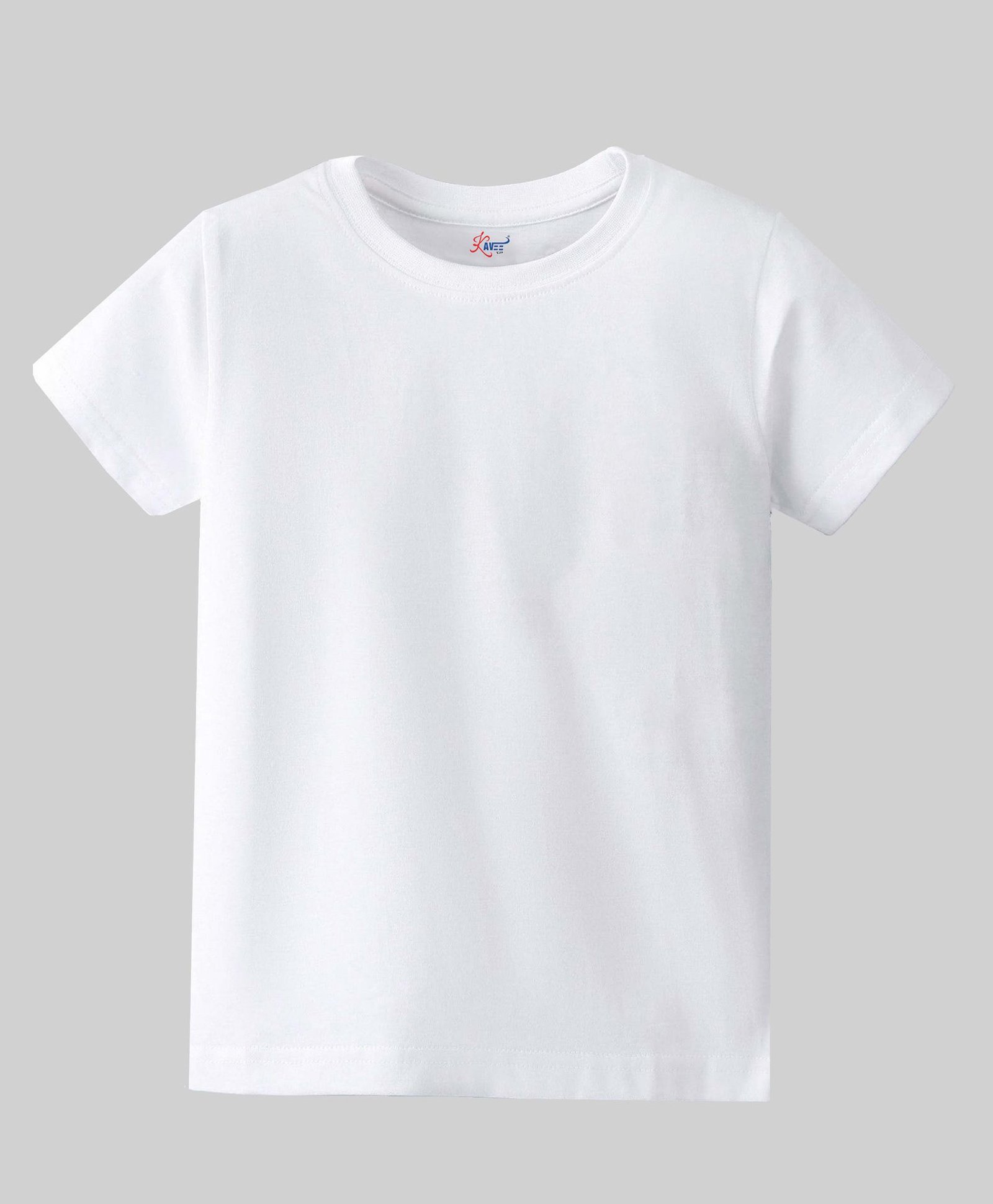KAVEE Pure Cotton Half Sleeves Solid Tee - White-picture-27