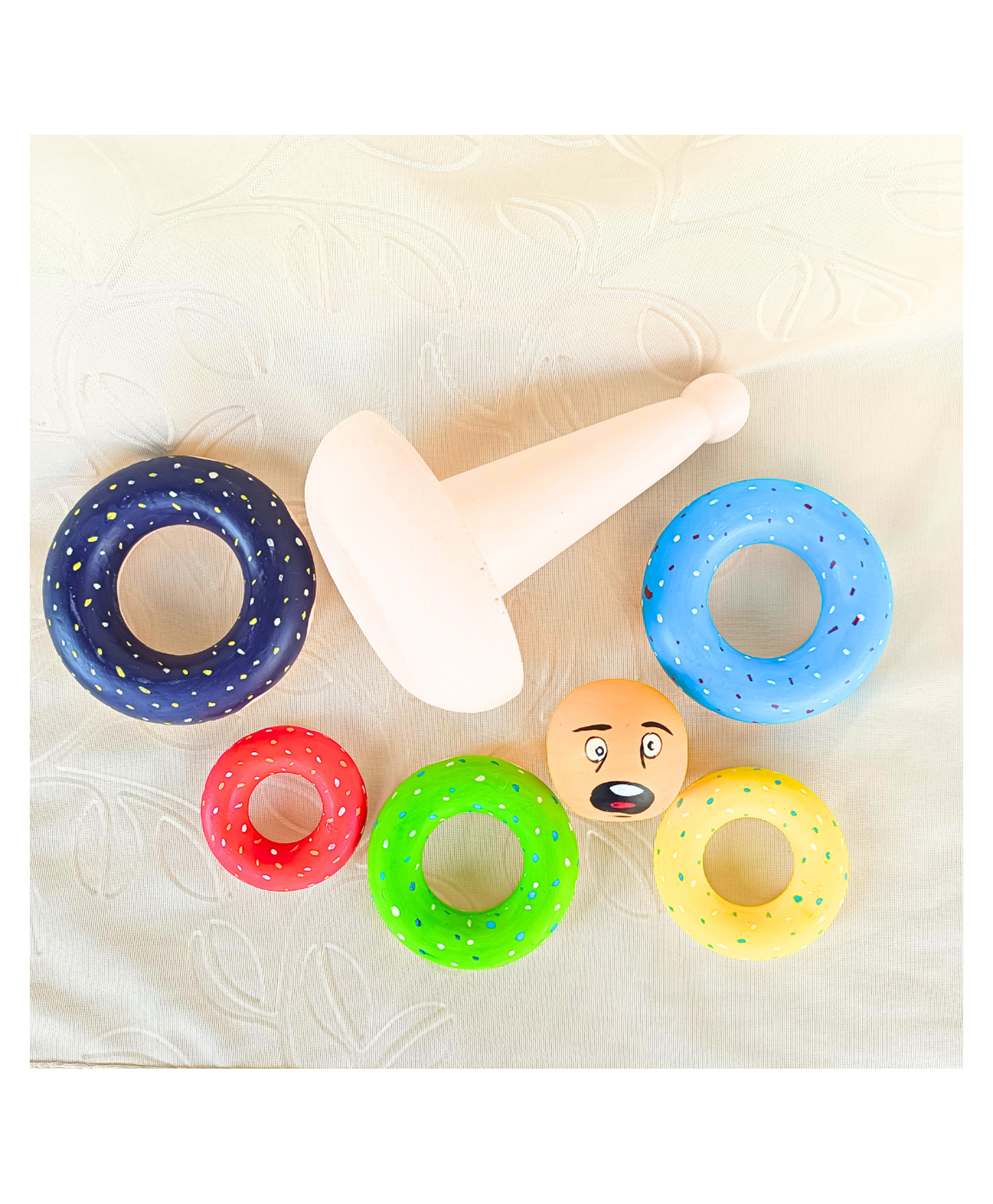 Taruh Kids Natural & Organic Wooden Donut Stacking Toy-picture-27