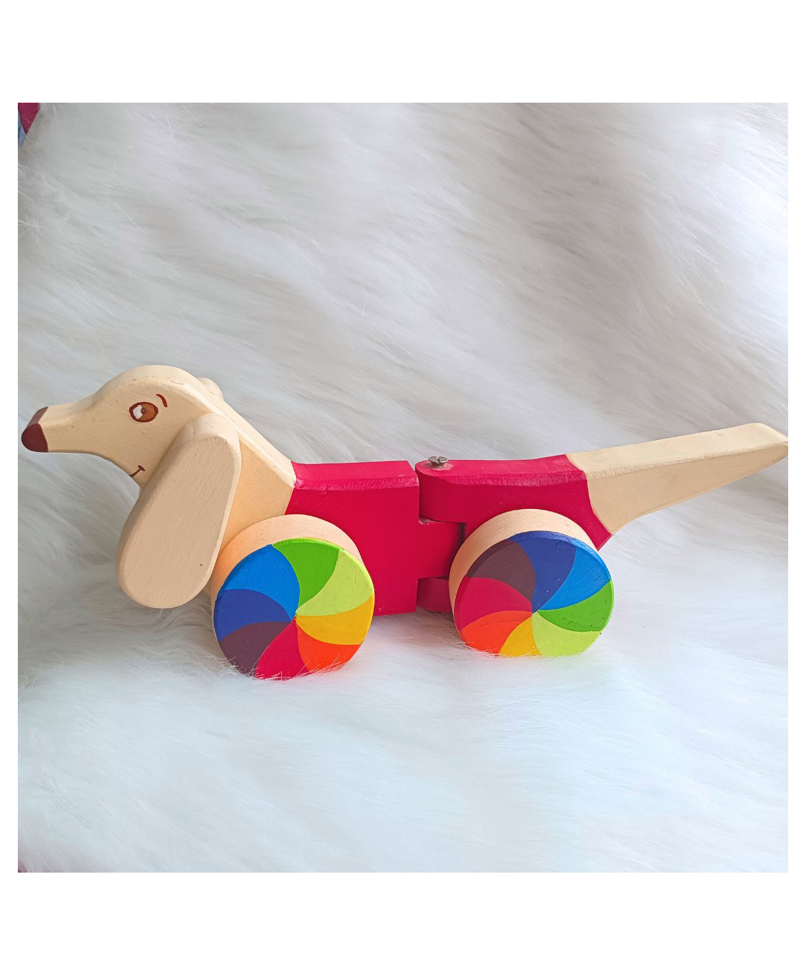 Taruh Wooden Pull Along Dog - Red-image-18