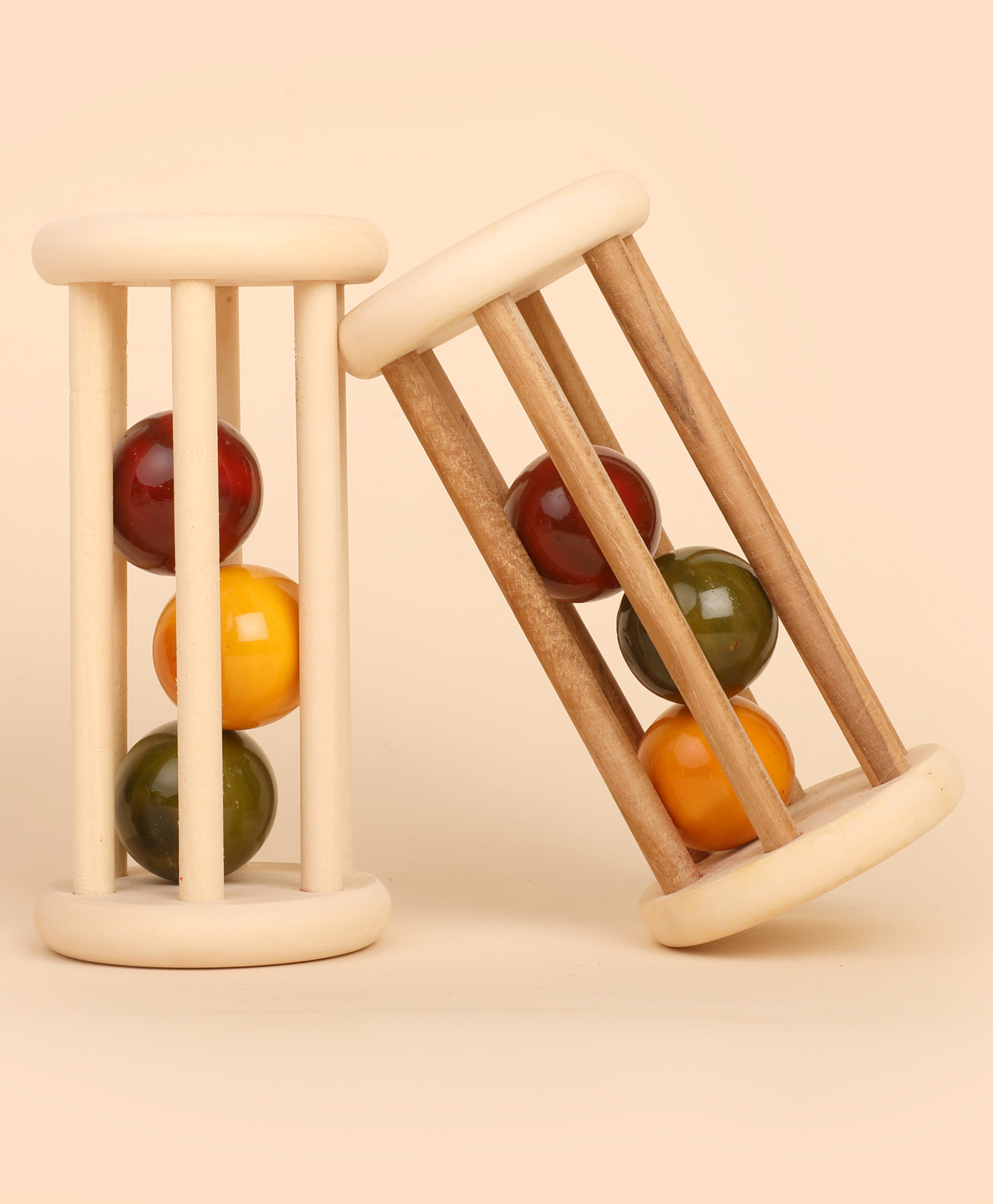 Bombay Toy Company Wooden Rolling Rattle Toy- 1 piece-image-17