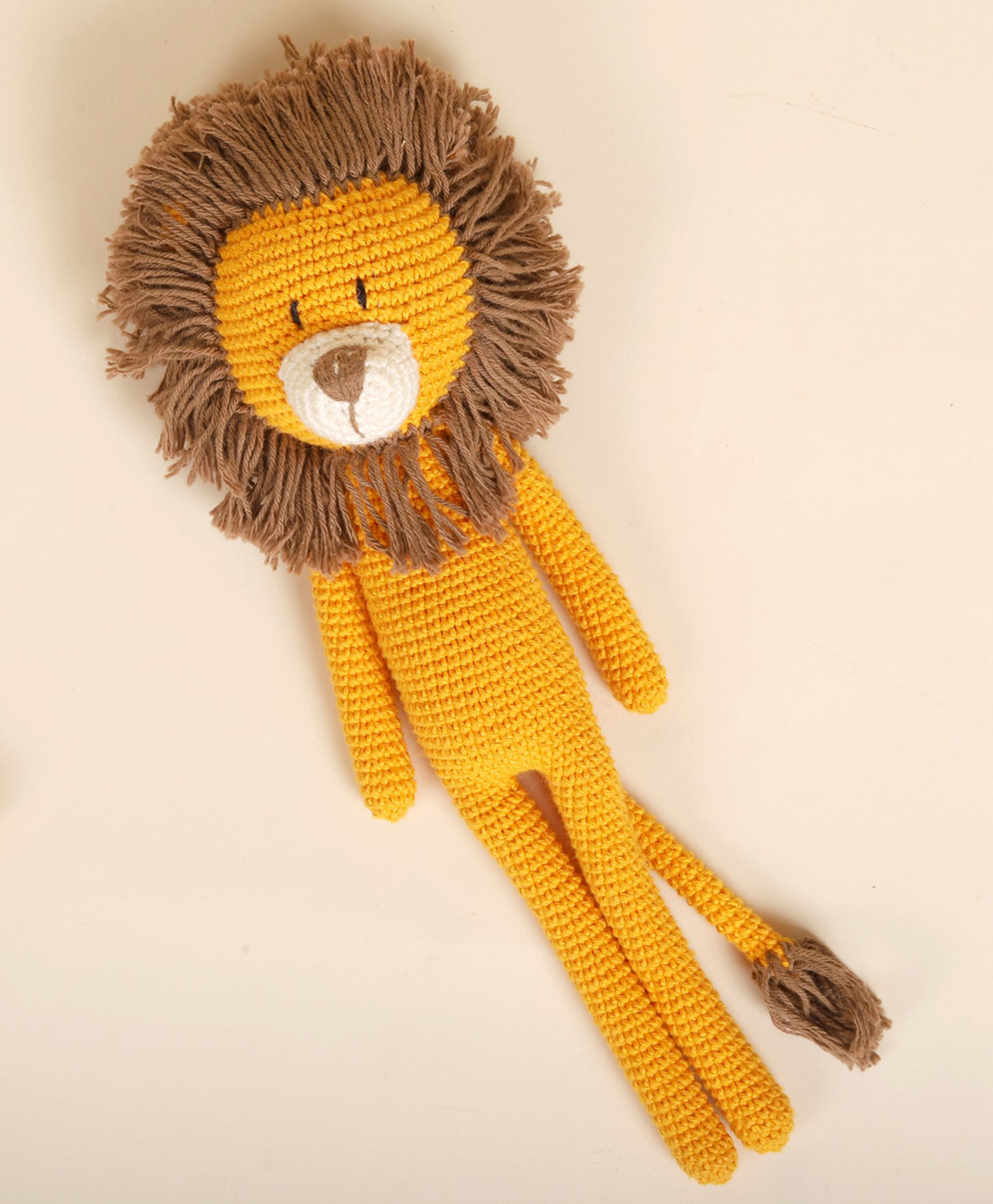 Bombay Toy Company Crochet Doll - Leo The Lion - Mango Man - Orange-picture-13