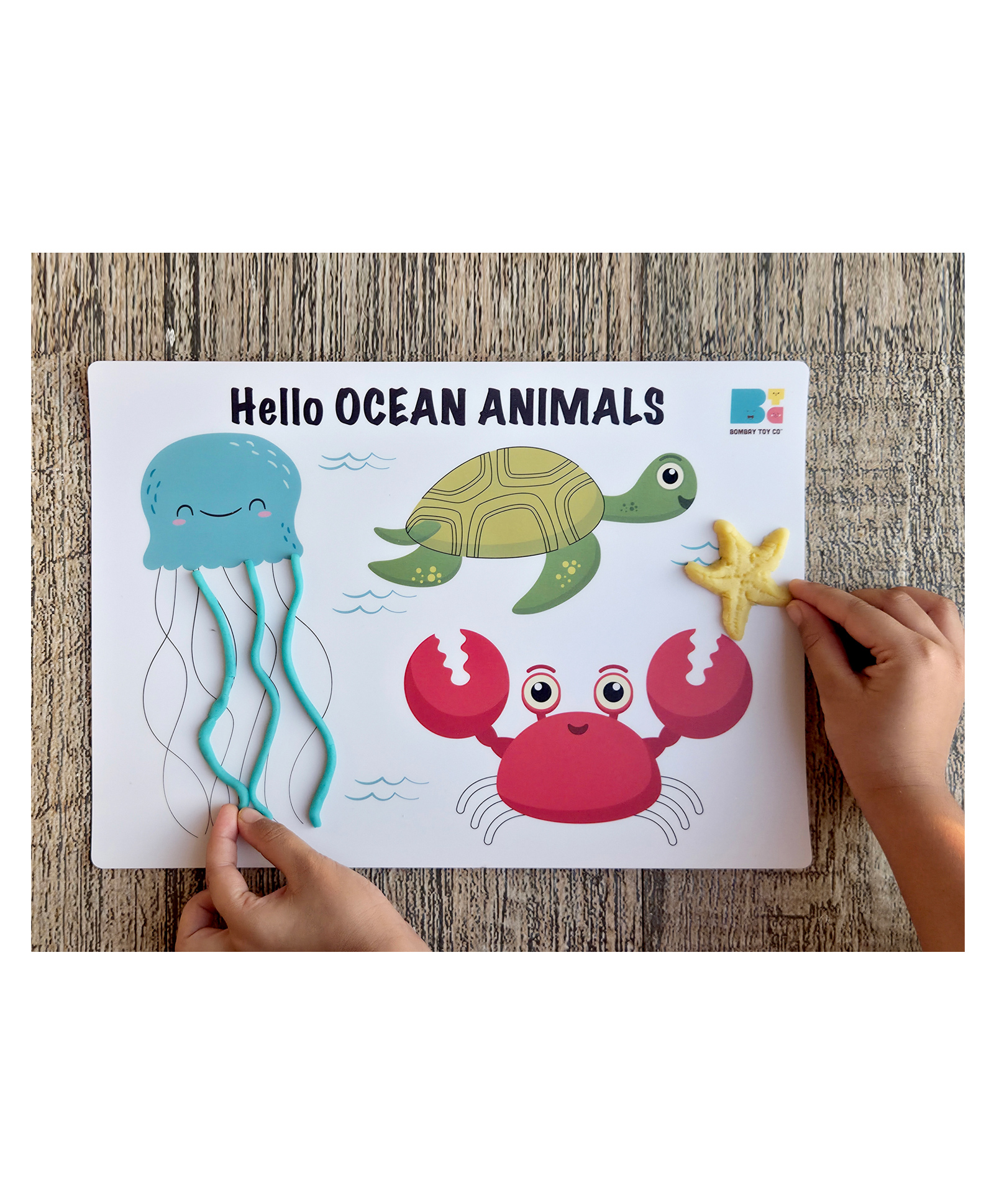Bombay Toy Company Play Dough Kit - Hello Ocean Animals - Reusable-image-42