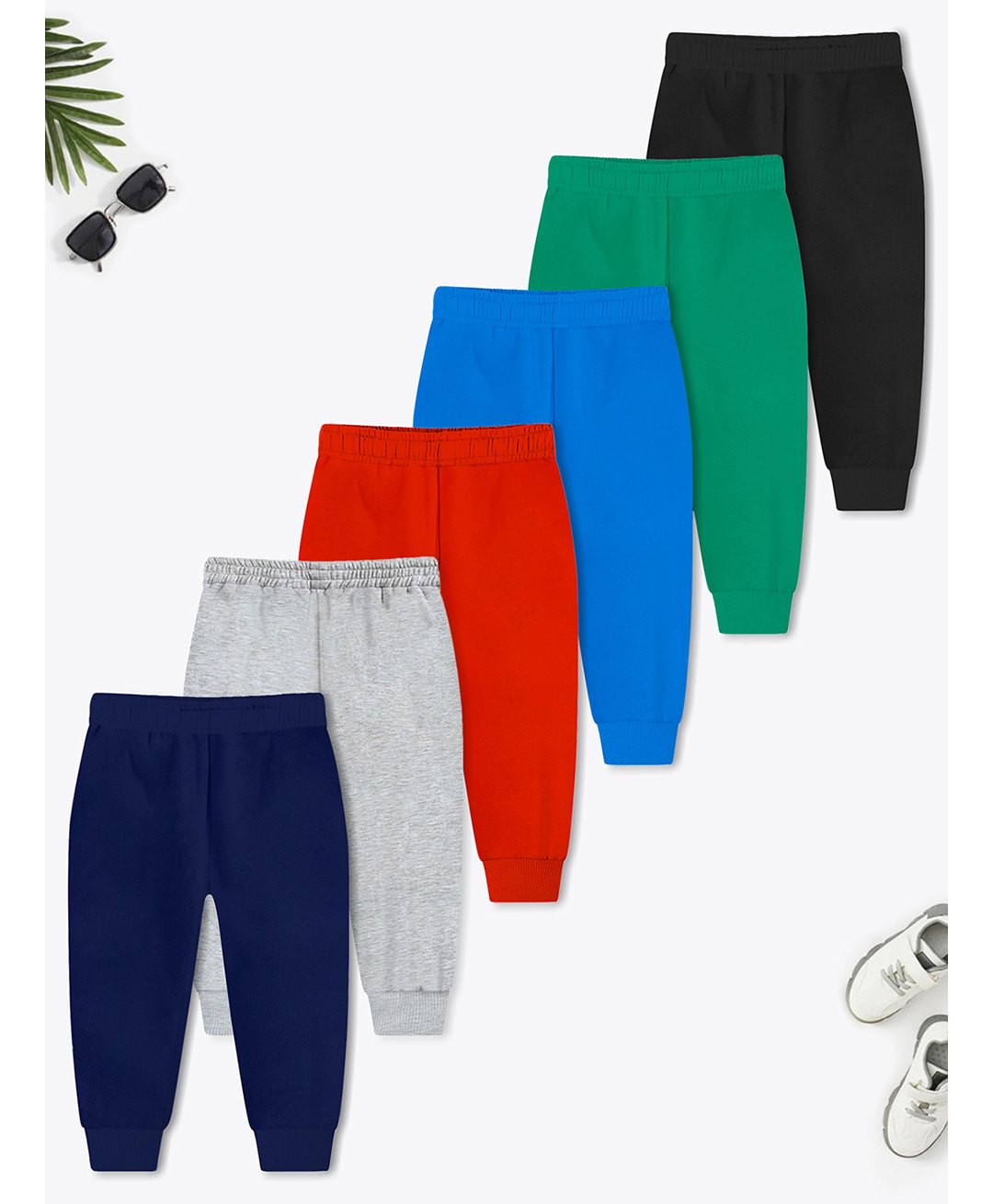 Trampoline Cotton Blend Pack Of 6 Solid Pajamas - Multi Colour-picture-21