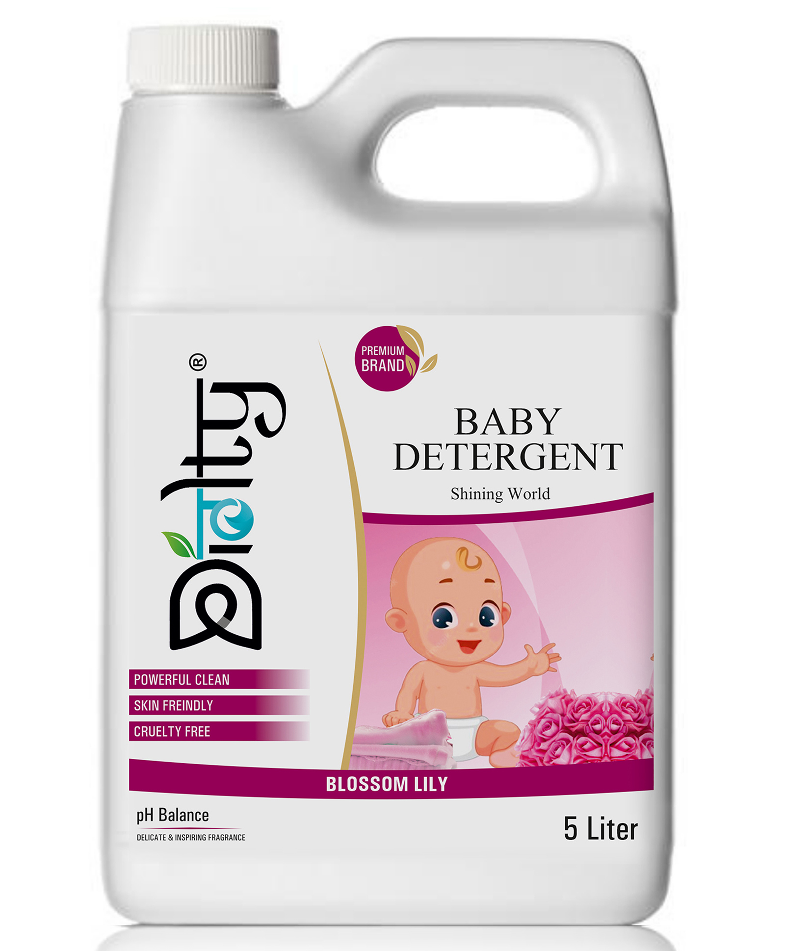 Diolty Baby Laundry Detergent Liquid 5 Litre (Rose)-image-11