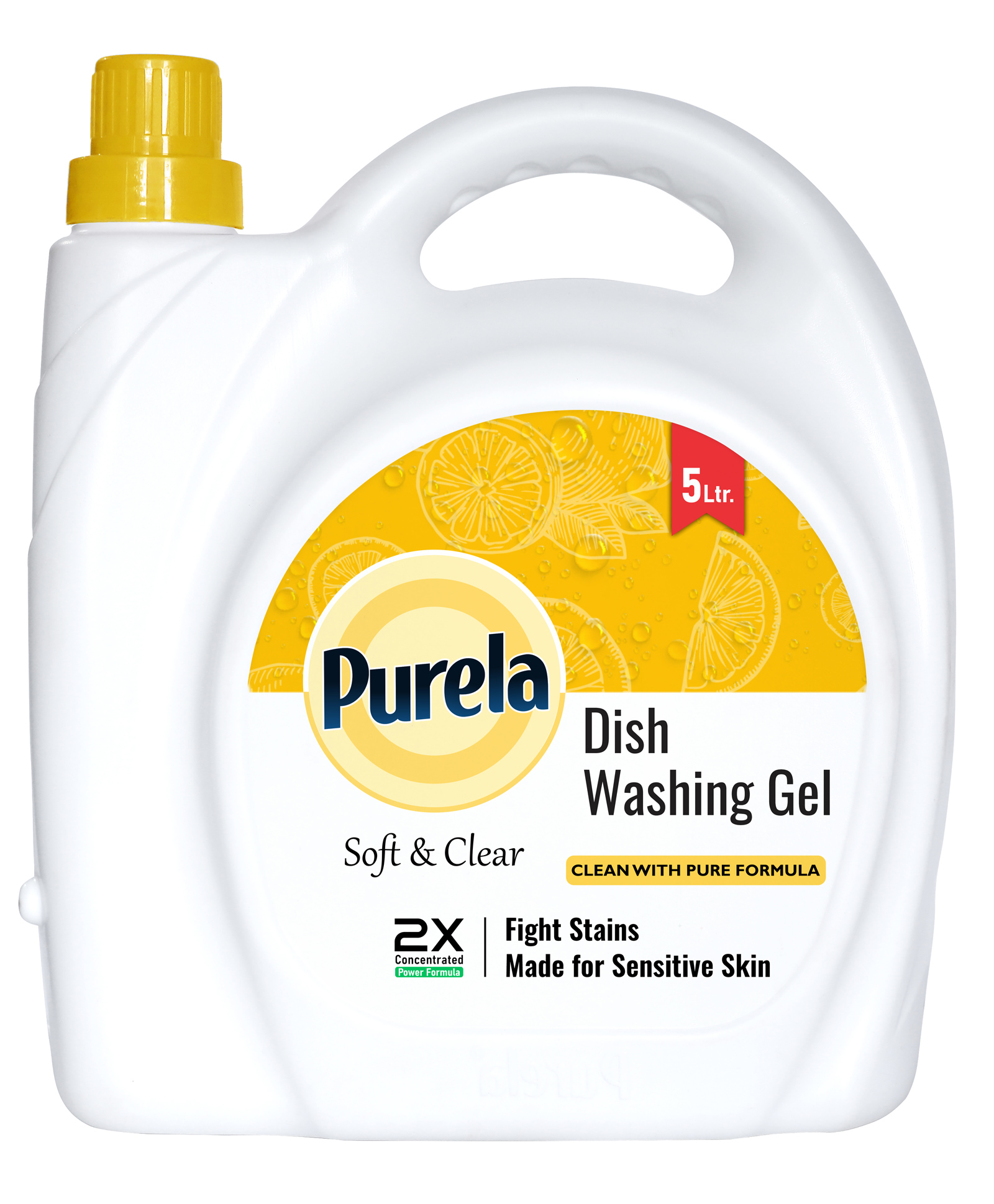 Purela Dishwash Liquid Gel 5 Litre (Lemon)-image-35