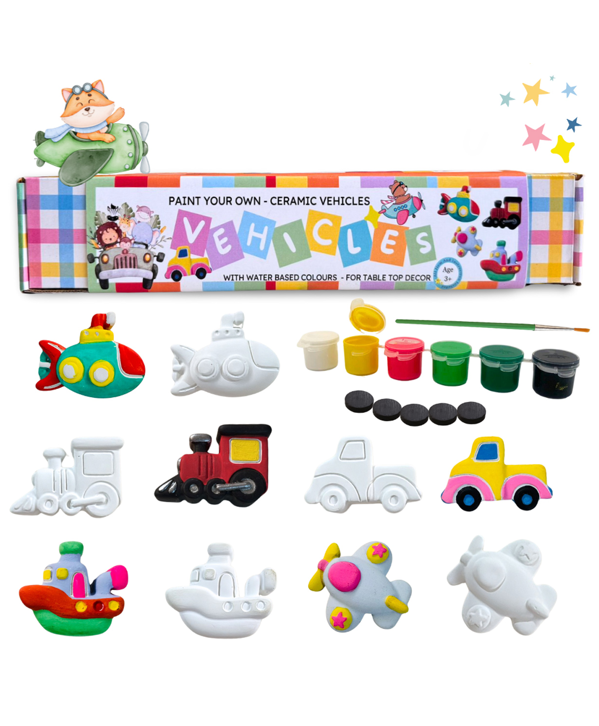 Craftopedia Paint Your Own Fridge Magnet Kit - Vehical Magnets-image-21