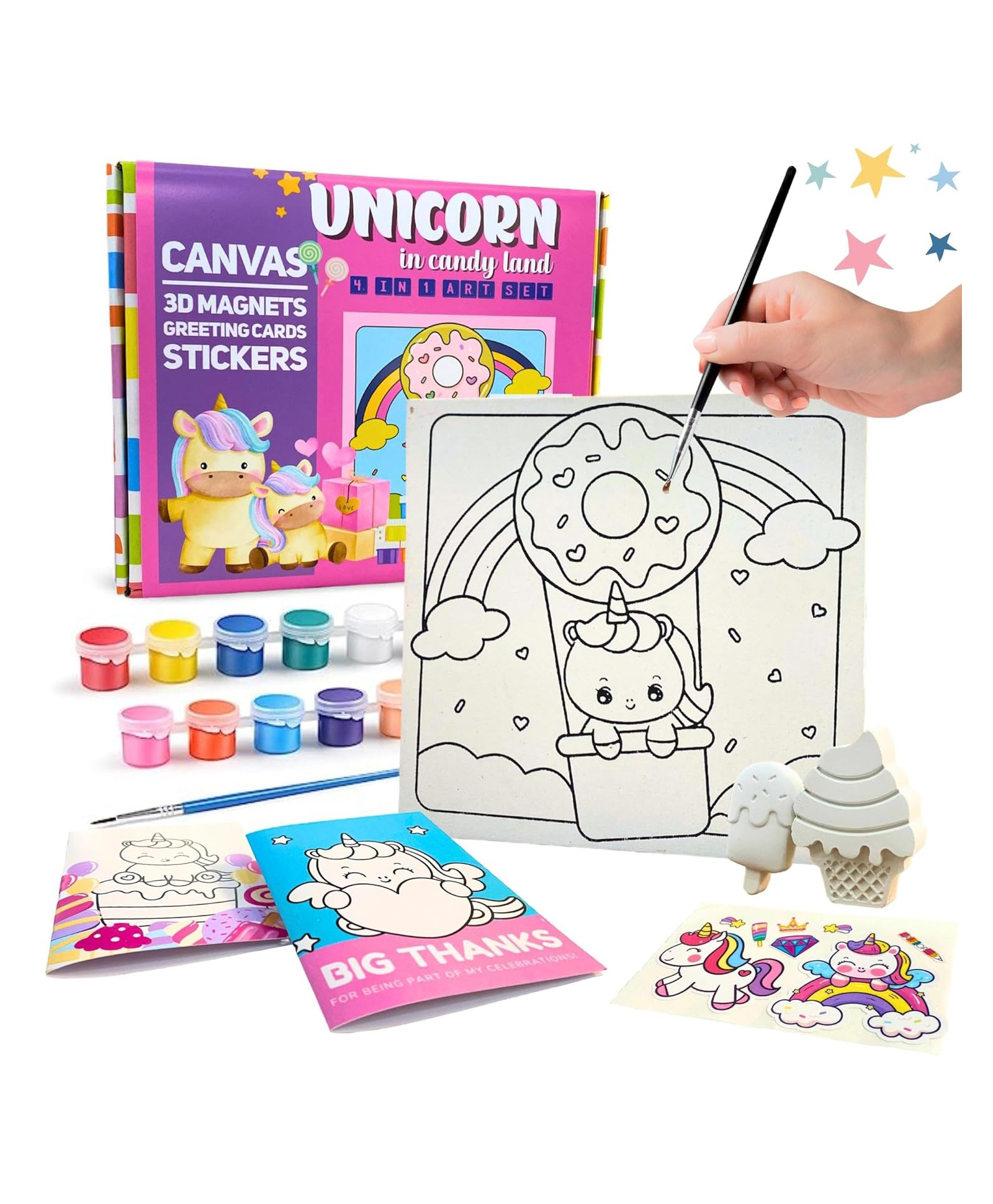Craftopedia Diy 4 In 1 Canvas Painting Art & Craft Set - Unicorn Canvas-image-16