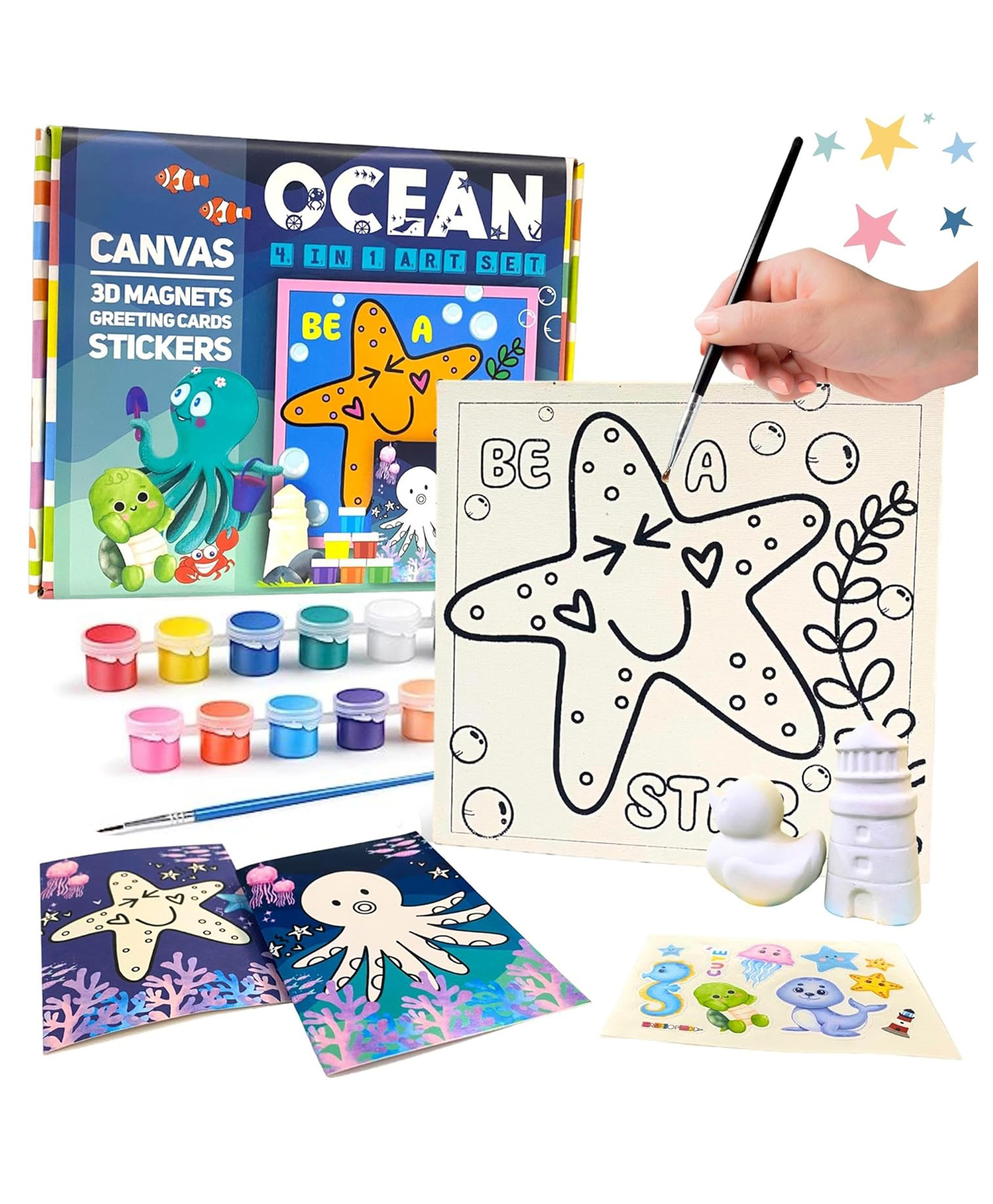 Craftopedia Diy 4 In 1 Canvas Painting Art & Craft Set - Ocean-image-17