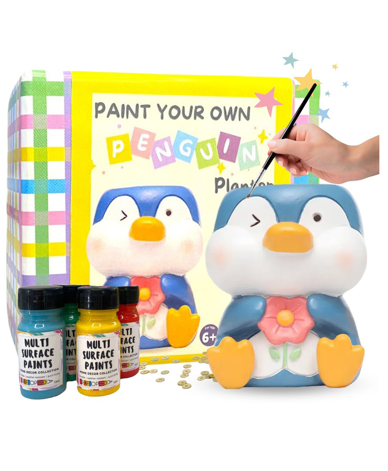CraftopediaPaint Your Own Planter - Penguine-image-33
