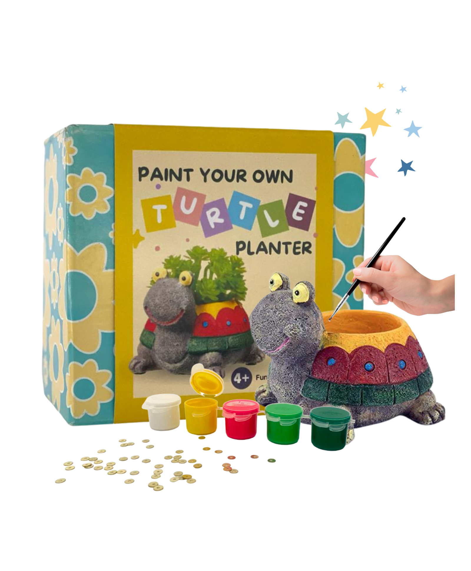 Craftopedia Paint Your Own Turtle Planter-image-5