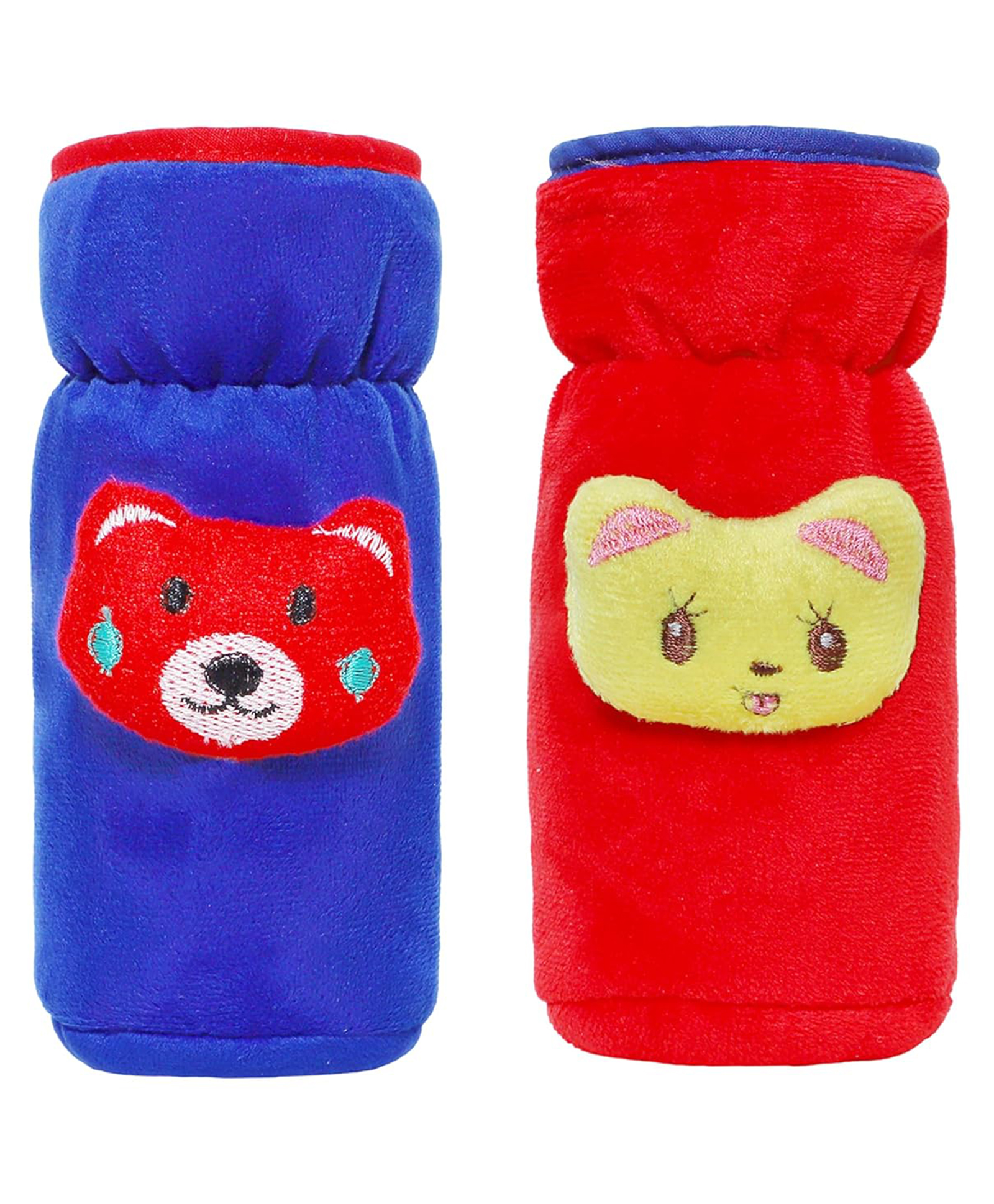 Little Boo Baby Feeding milk Bottle Cover with Elastic Neck Pack of 2 Valvet Red&DarkBlue - Fits 125 ml 120 ml 150 ml Bottle.-image-45