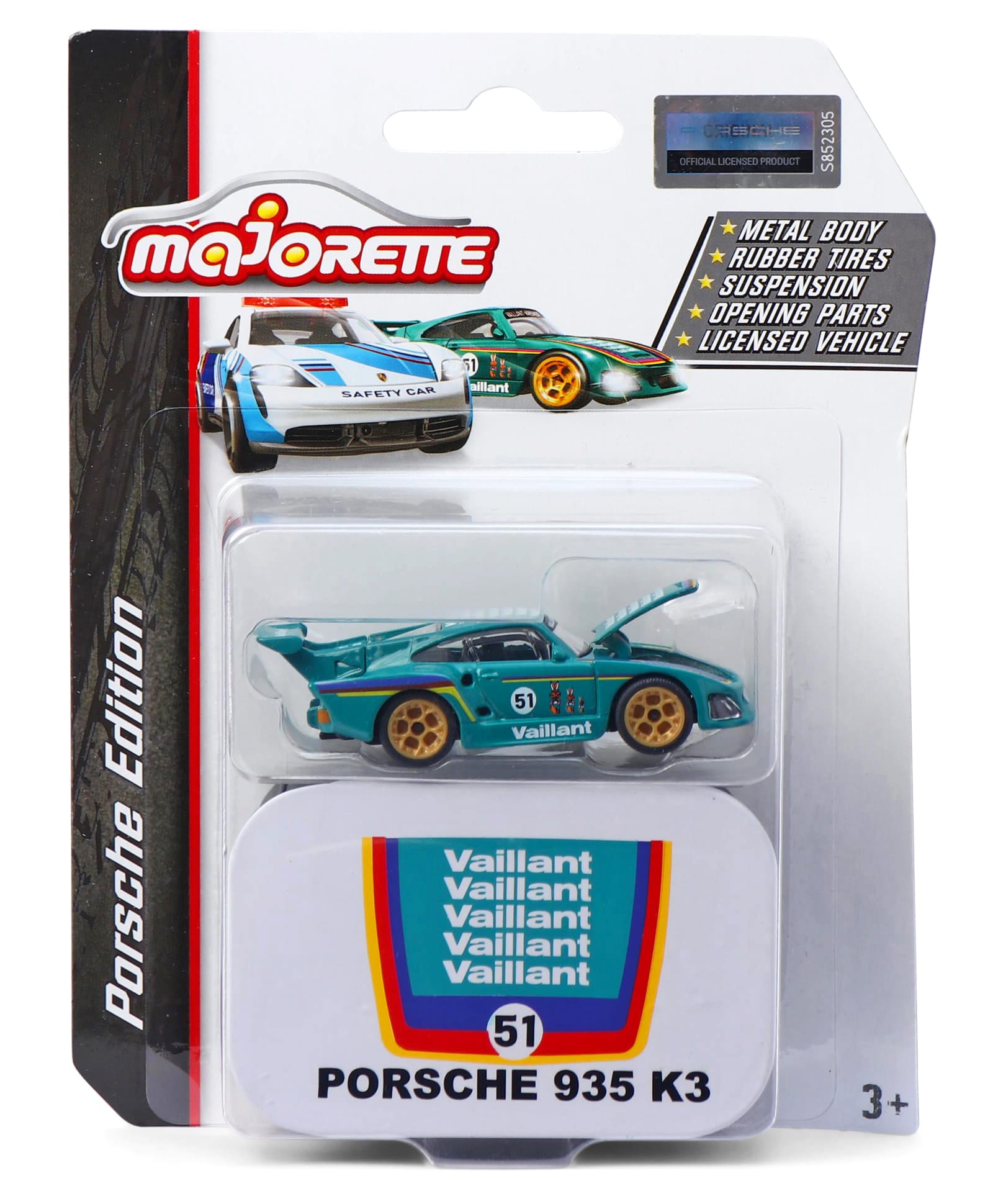 Majorette Porsche Deluxe Free Wheel Safty Car Porsche 935 K3 - Green-picture-15