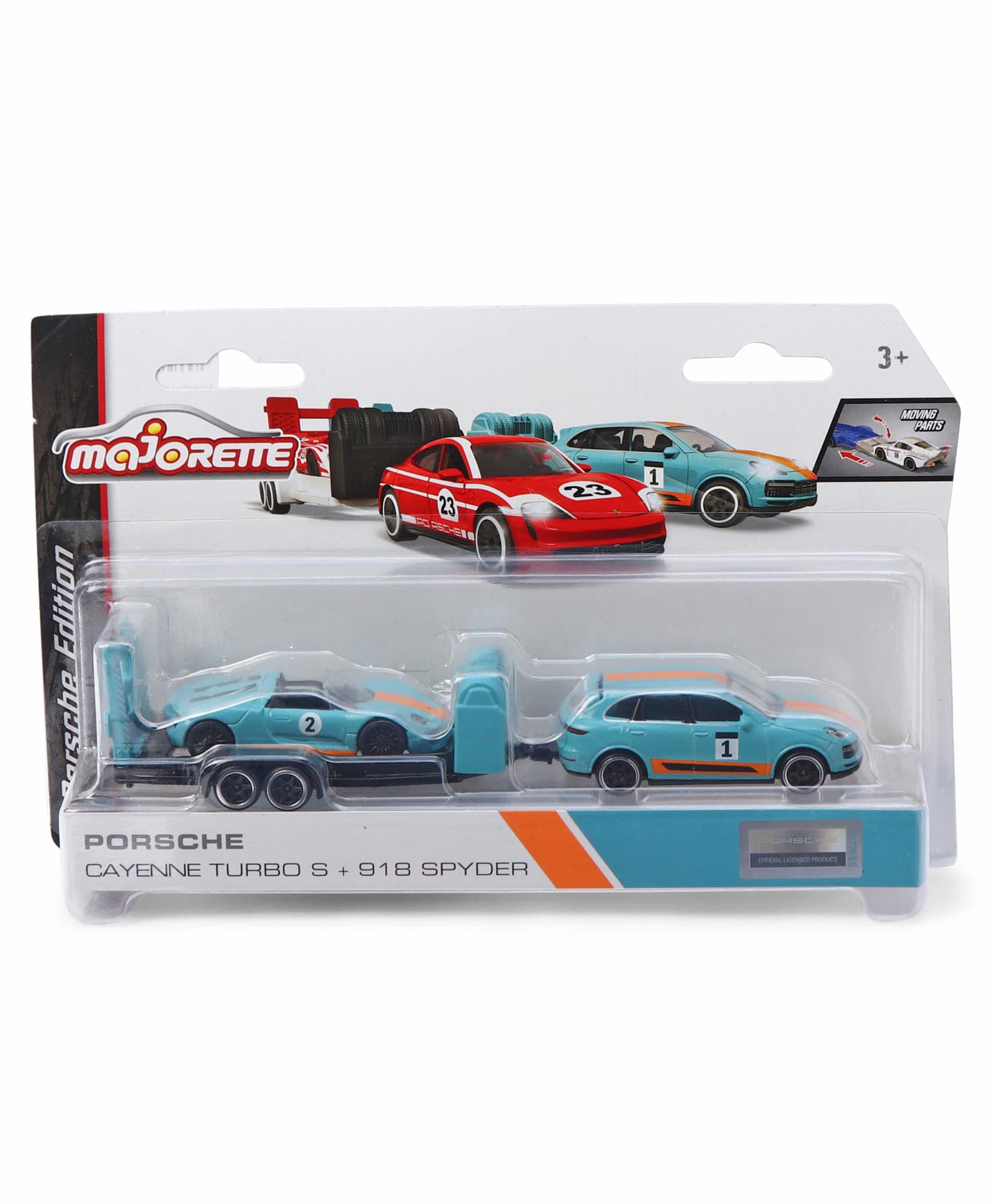Majorette Cayenne Turbo S 918 Spyder Die Cast Free Wheel Model Toy Car - Light Blue-image-5