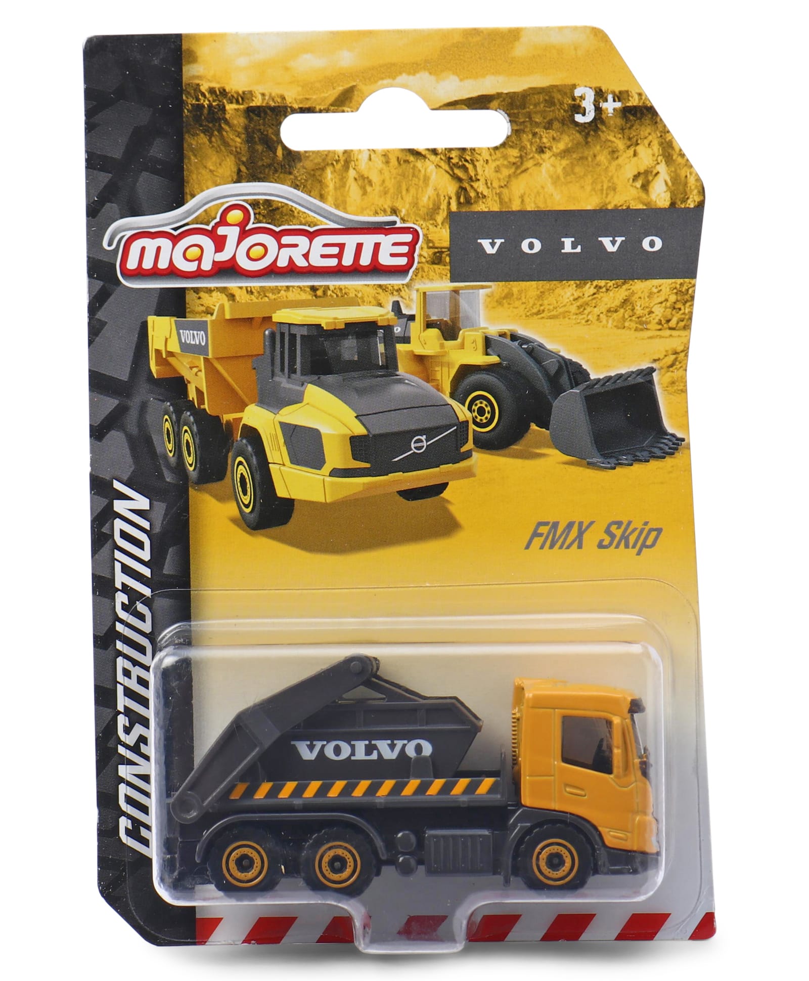 Majorette Volvo Edition Die-Cast Free Whee Construction Vehicle Toy Truck - Yellow-image-6