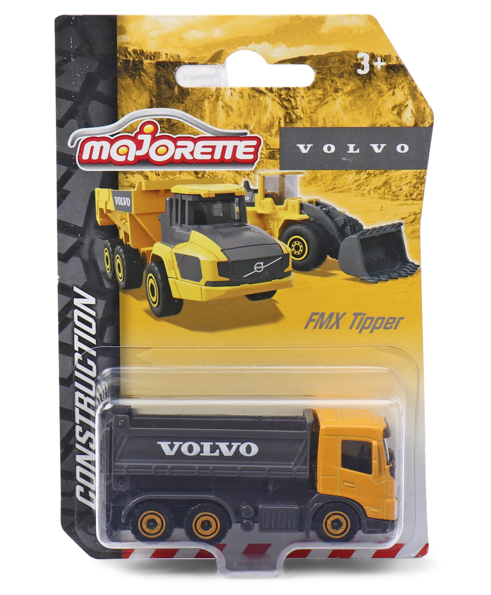 Majorette Volvo Edition Free Wheel FMX Tipper Die Cast Toy Truck - Yellow-picture-16