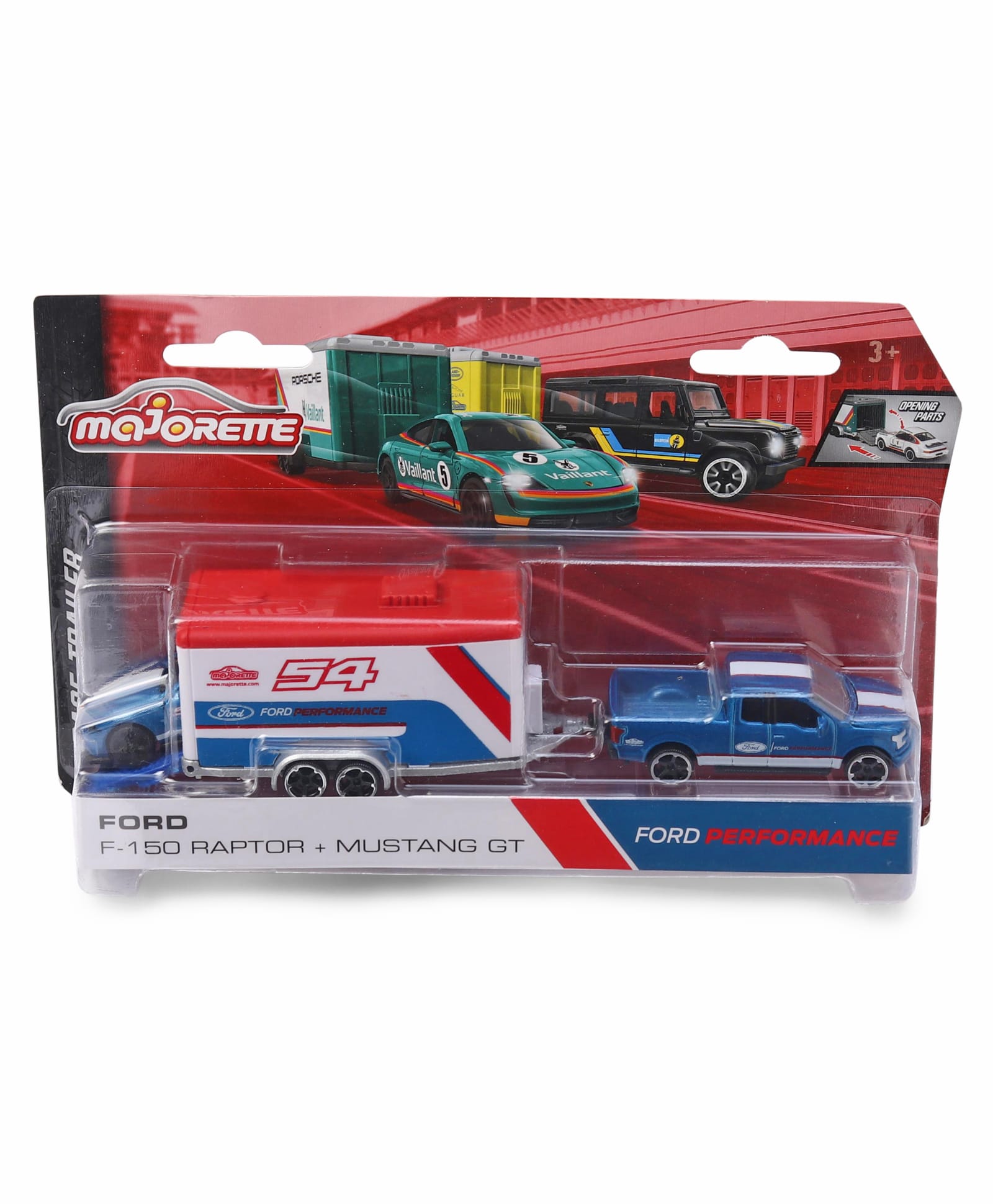 Majorette Free Wheel Ford Wagon Trailer with 2 Die Cast Cars - Multicolour-picture-5