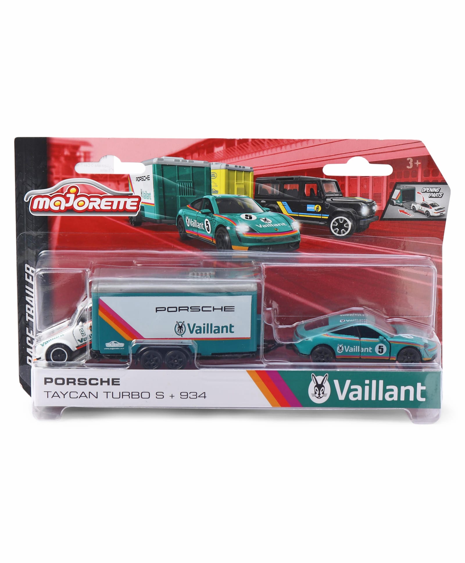 Majorette Free Wheel Ford Wagon Trailer with 2 Die Cast Cars - Multicolour-picture-21