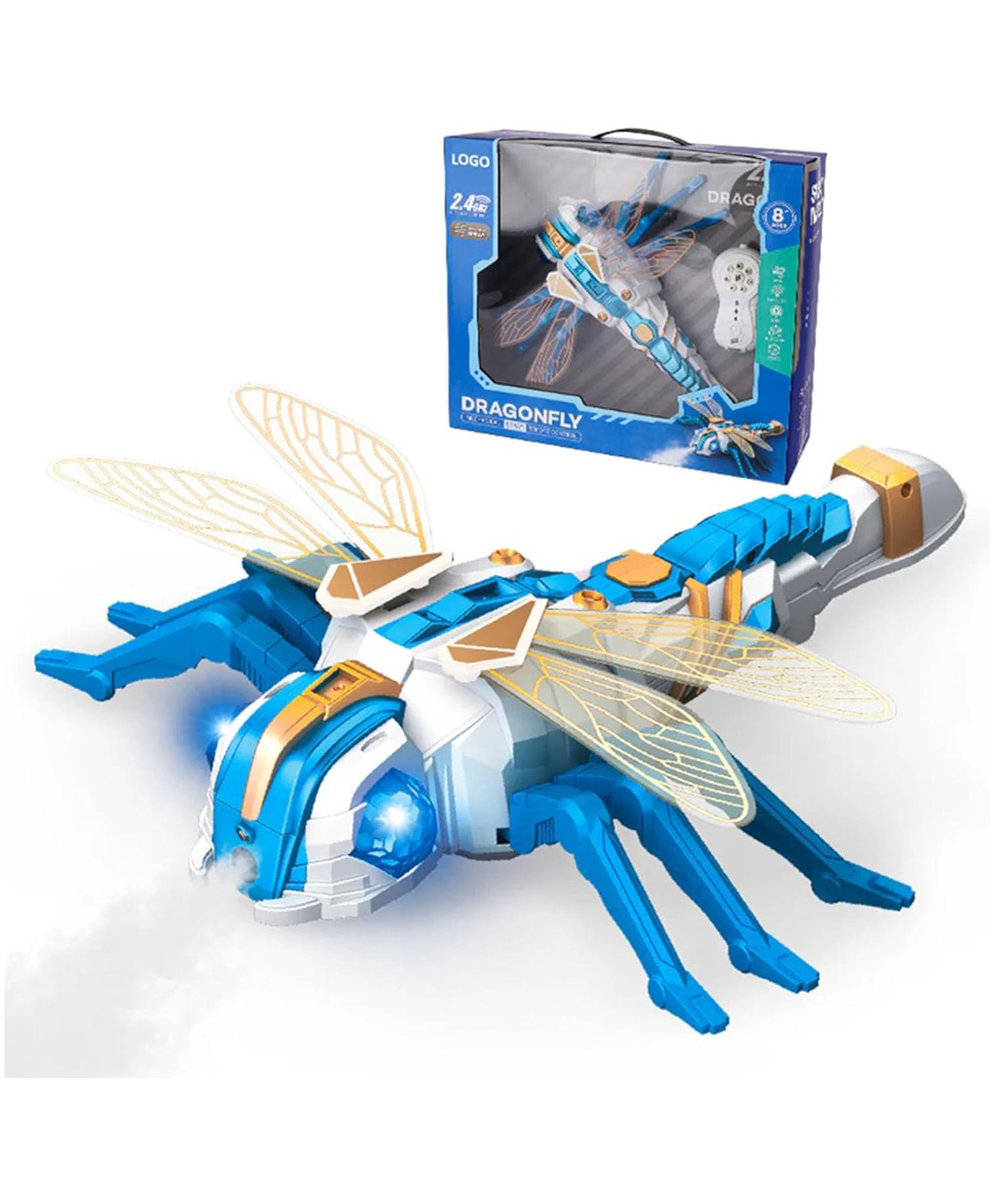 AKN TOYS 2.4G Remote Control Spray Dragonfly , Interactive RC Insect Toy with Light, Sound, and Mist- PACK OF 1 - ( COLOR AND DESIGN MAY VARY )-picture-36