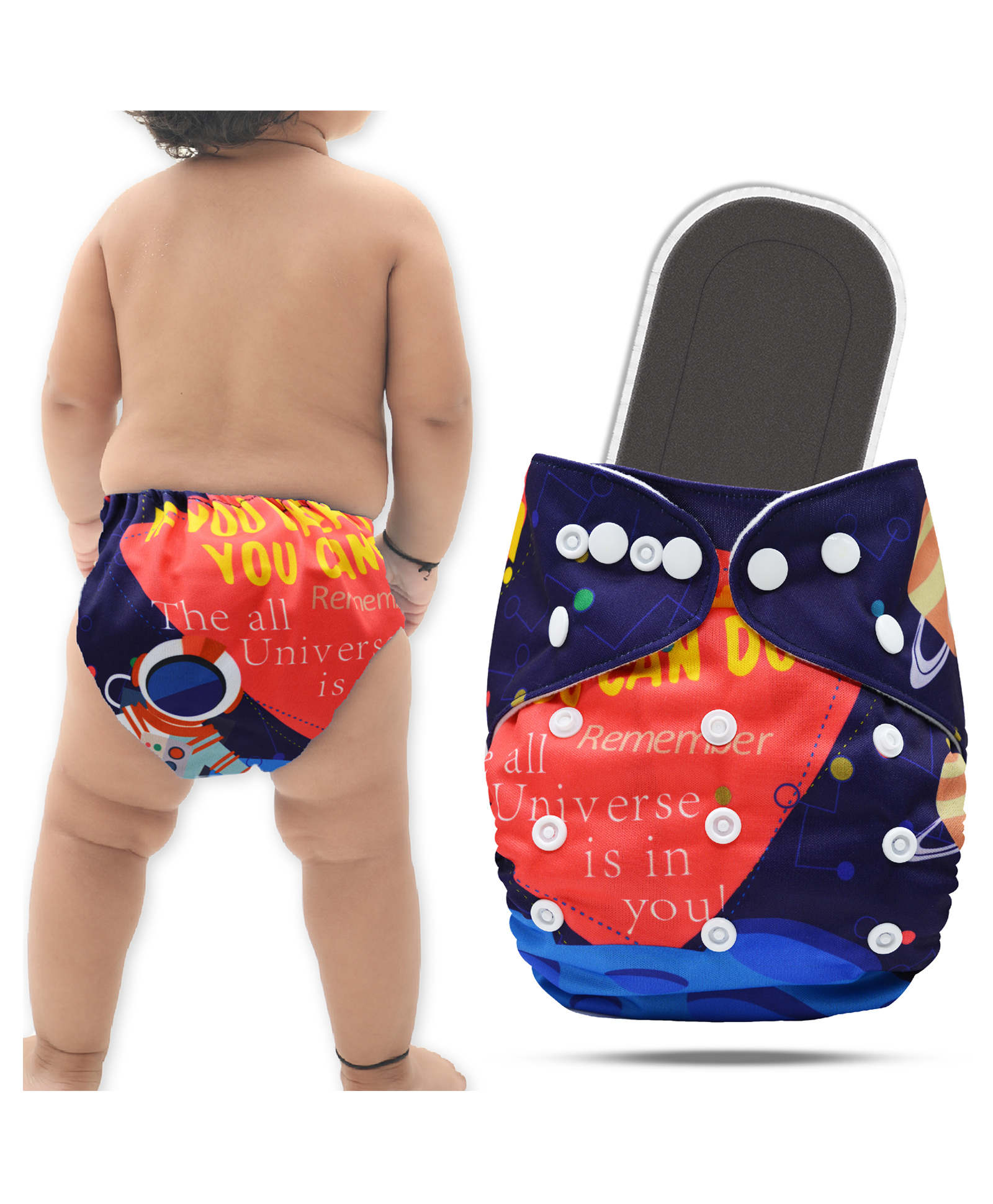 Bembika A Plus Printed Cloth Diaper With Bamboo Charcoal inserts for Babies Washable & Reusable Cloth Nappies For Baby Leakproof And Wetfree Adjustable Cloth Diapers -(BE2638)-picture-49