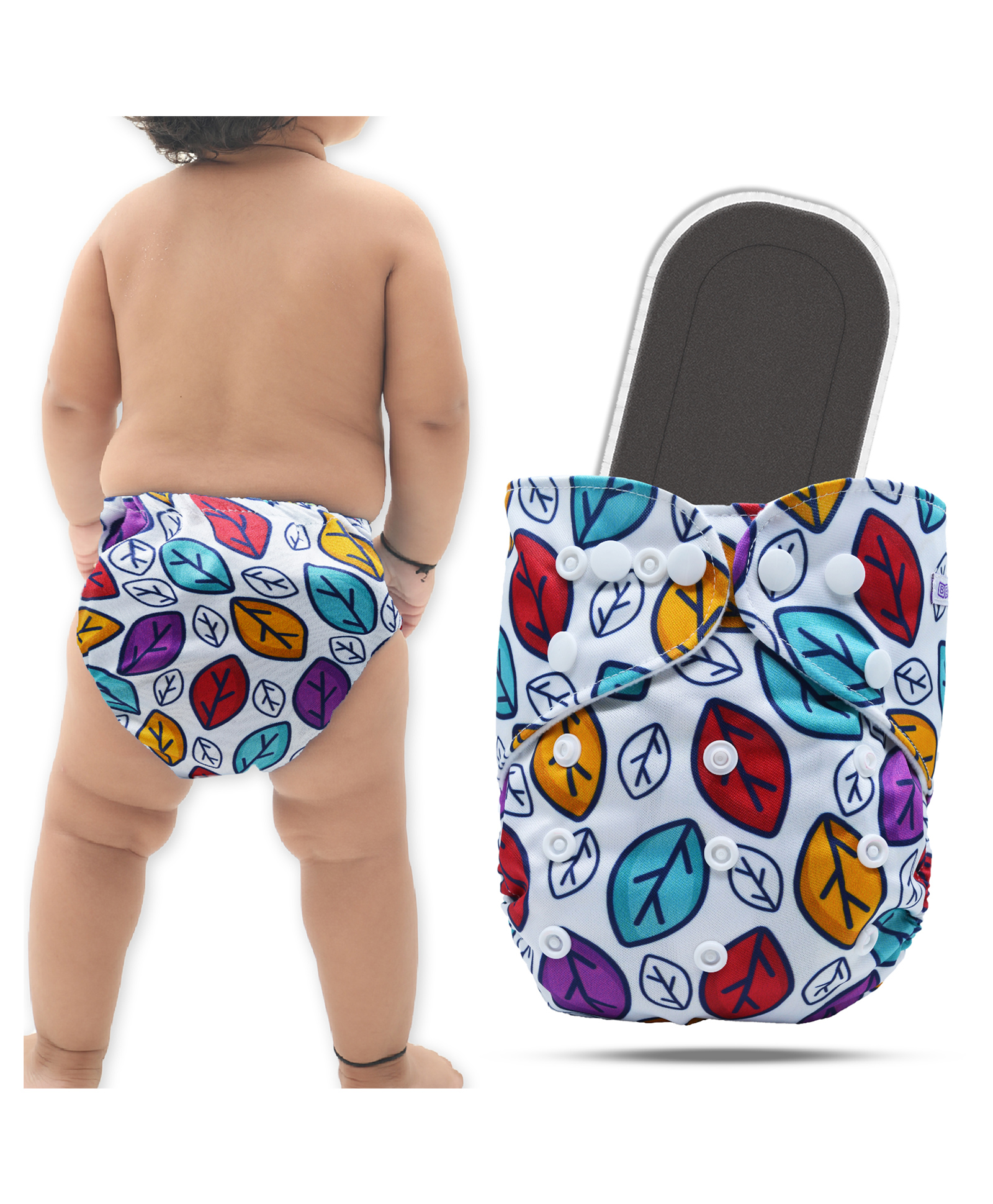 Bembika A Plus Printed Cloth Diaper With Bamboo Charcoal inserts for Babies Washable & Reusable Cloth Nappies For Baby Leakproof And Wetfree Adjustable Cloth Diapers -(BE2655)-picture-31