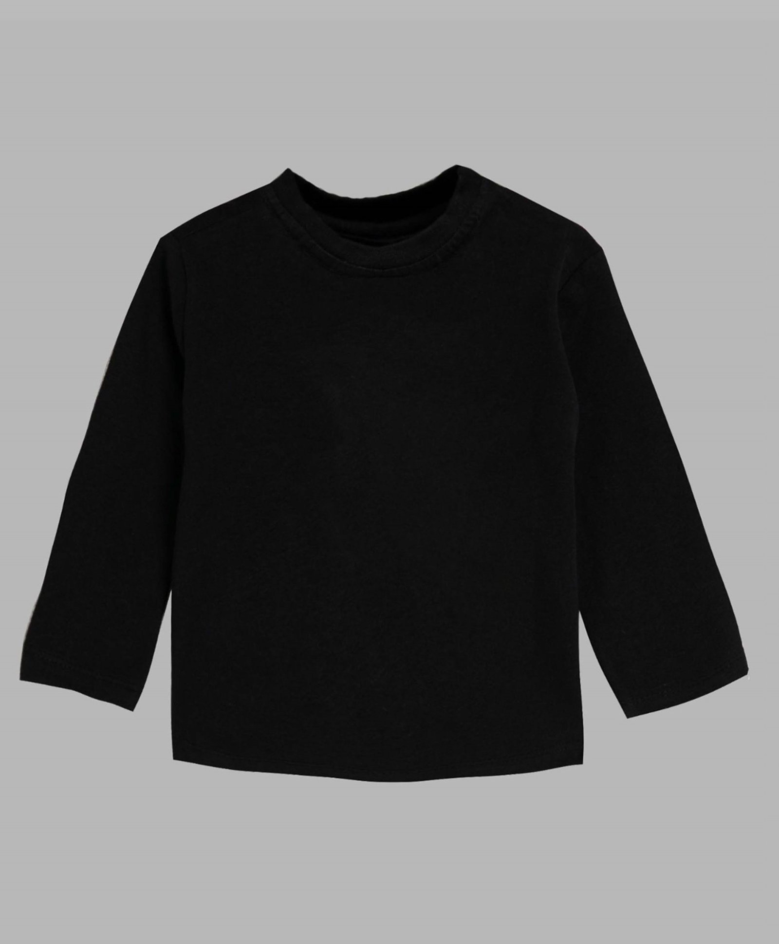 KAVEE Pure Cotton Full Sleeves Solid Tee - Black-picture-38
