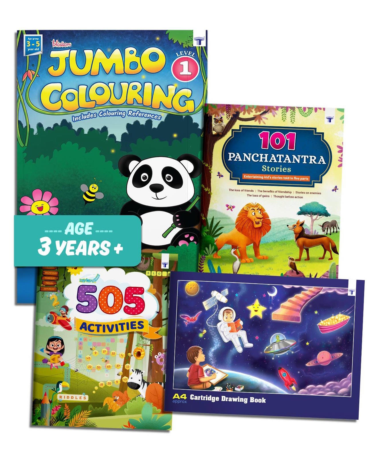 505 Activity, Jumbo Colouring 1, A4 Drawing, 101 Panchatantra Story Book|4 Books-image-49