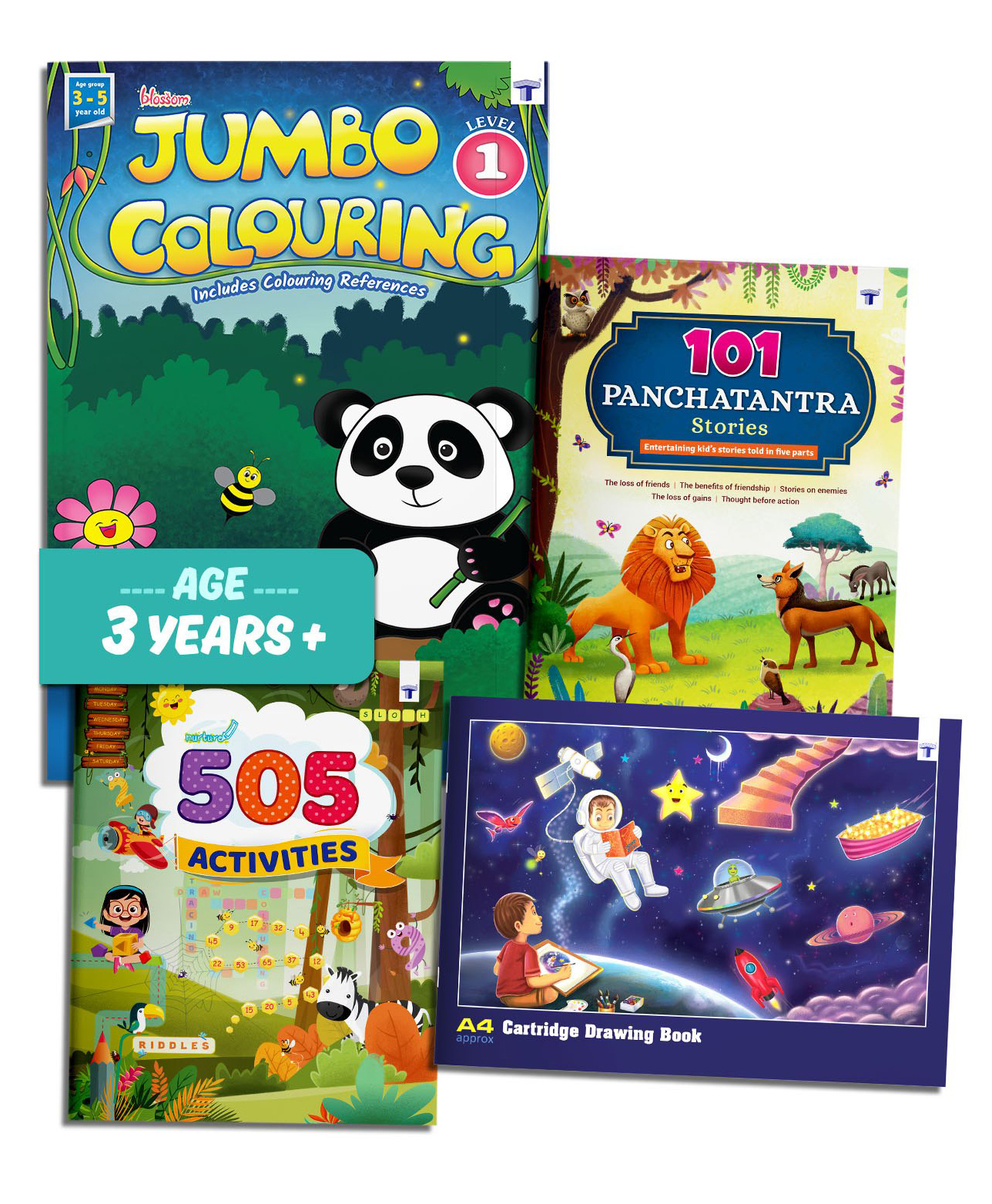 505 Activity, Jumbo Colouring 1, A4 Drawing & 101 Panchatantra Book | 4 Books - English-image-28
