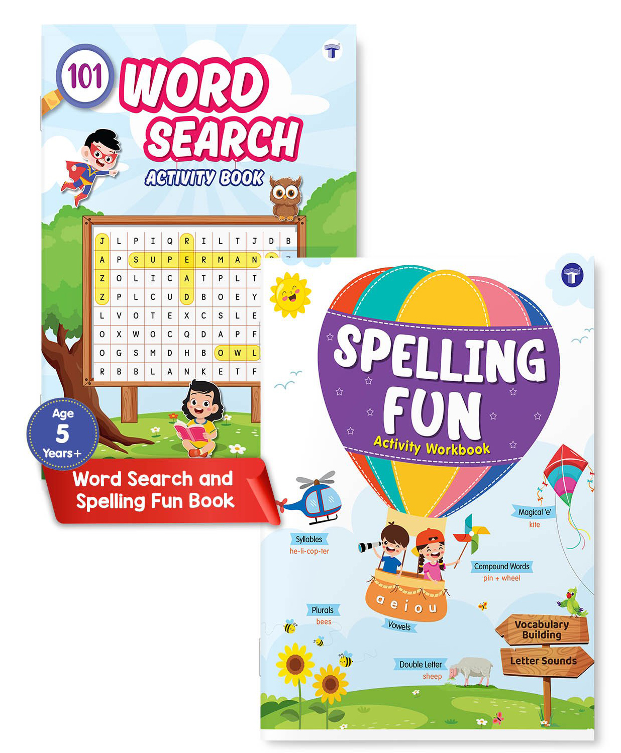101 Word Search And Spelling Fun Activity Book For Kids | Set Of 2 -English-image-31