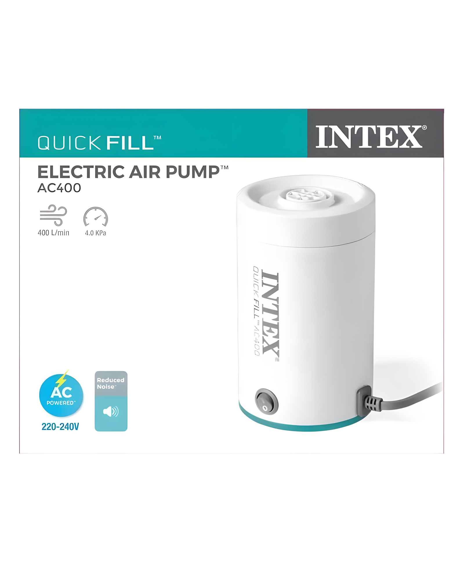 Intex 66646 Electric Air Pump Intex Quick-Fill Electric Air Pump AC400 Intex Electric Air Pump Inflate Air Pump 220-240V - Multicolor-picture-17