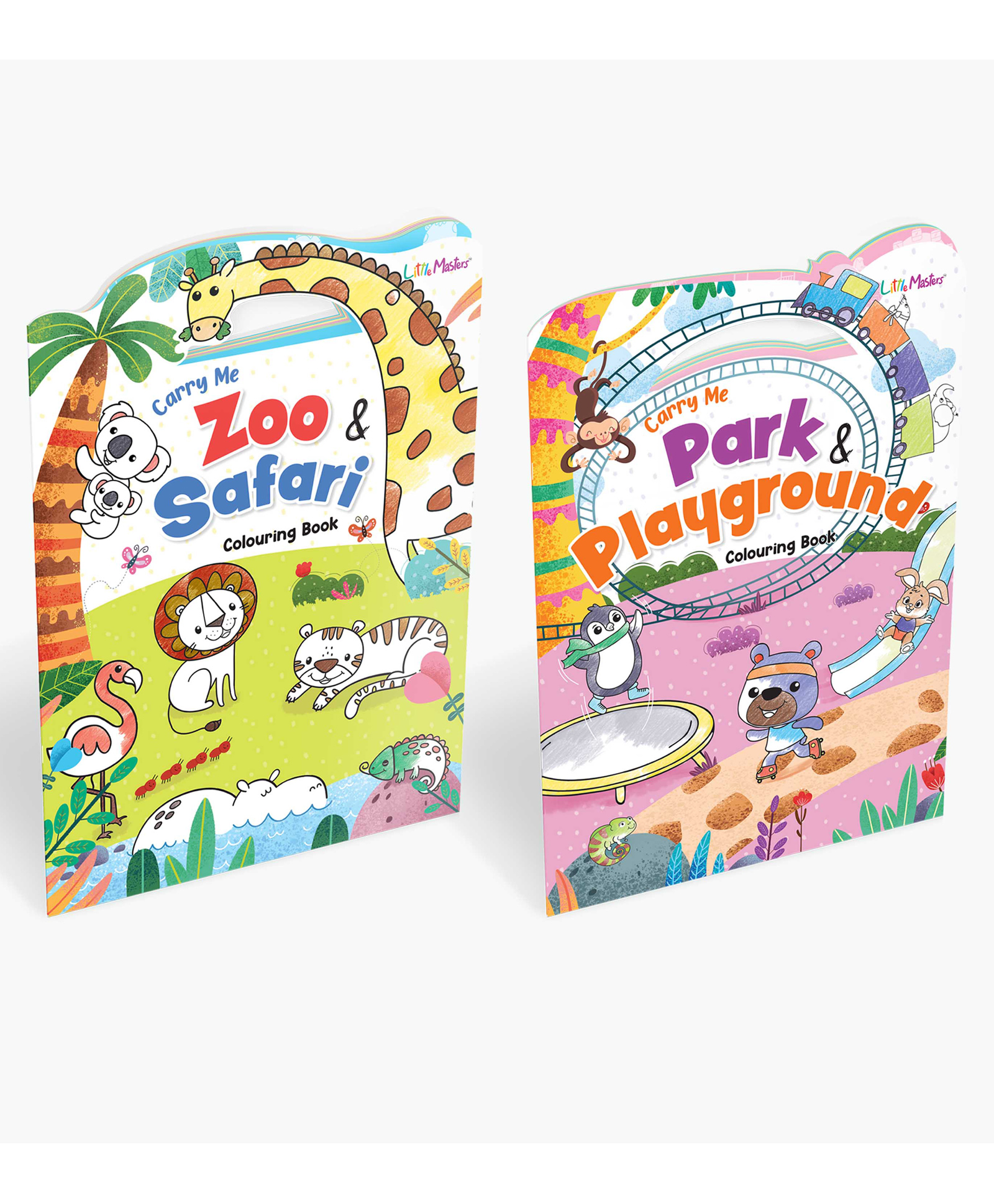 Carry Me Zoo & Safari and Park & Playground Colouring Books for Kids Fun Animal and Fantasy-Themed Copy Colouring Books with Handle for Easy Carrying-English-image-25