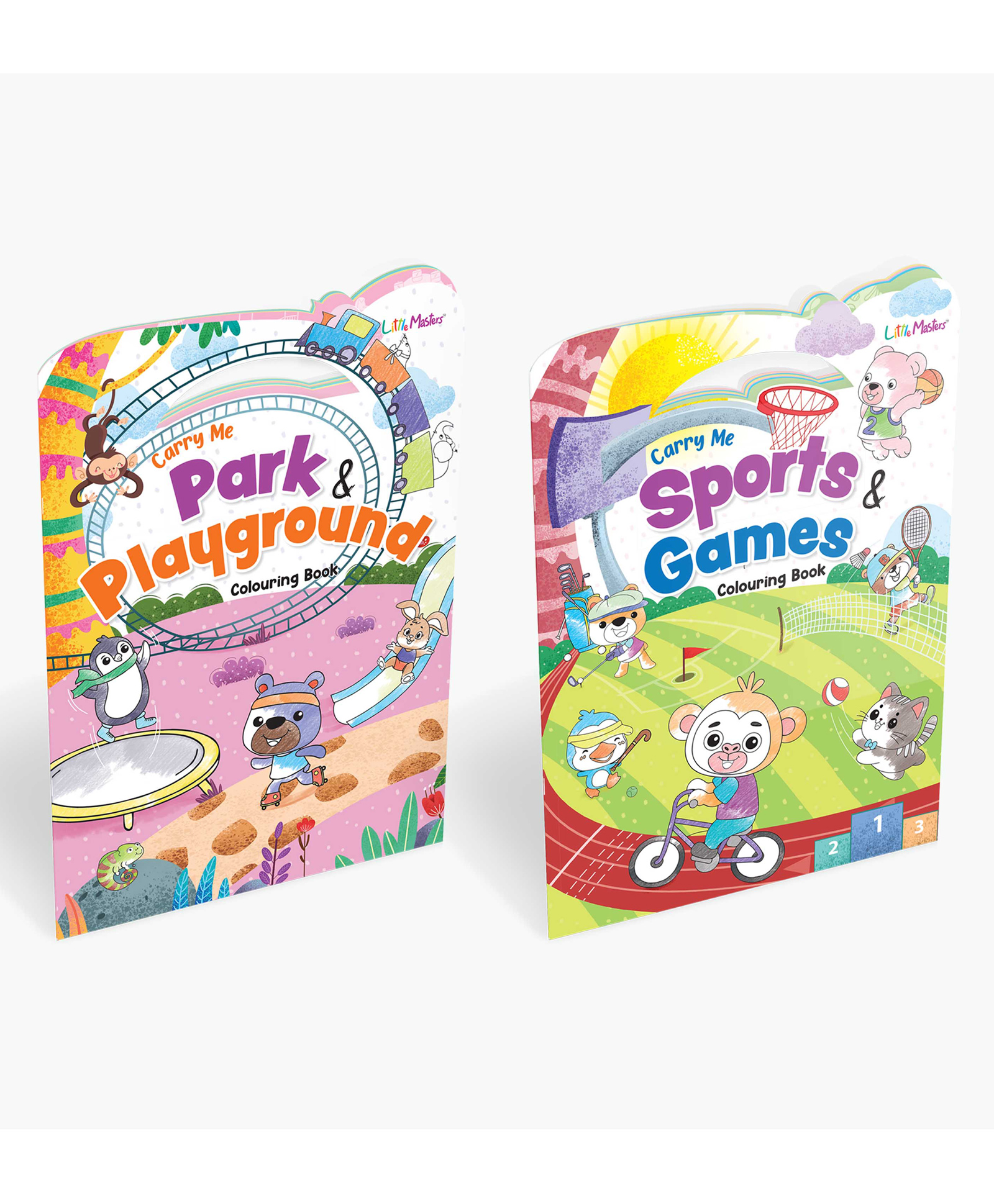 little masters Carry Me Park & Playground and Sports & Games Colouring Books for Kids Fun Animal and Fantasy-Themed Copy Colouring Books with Handle for Easy Carrying-English-picture-18