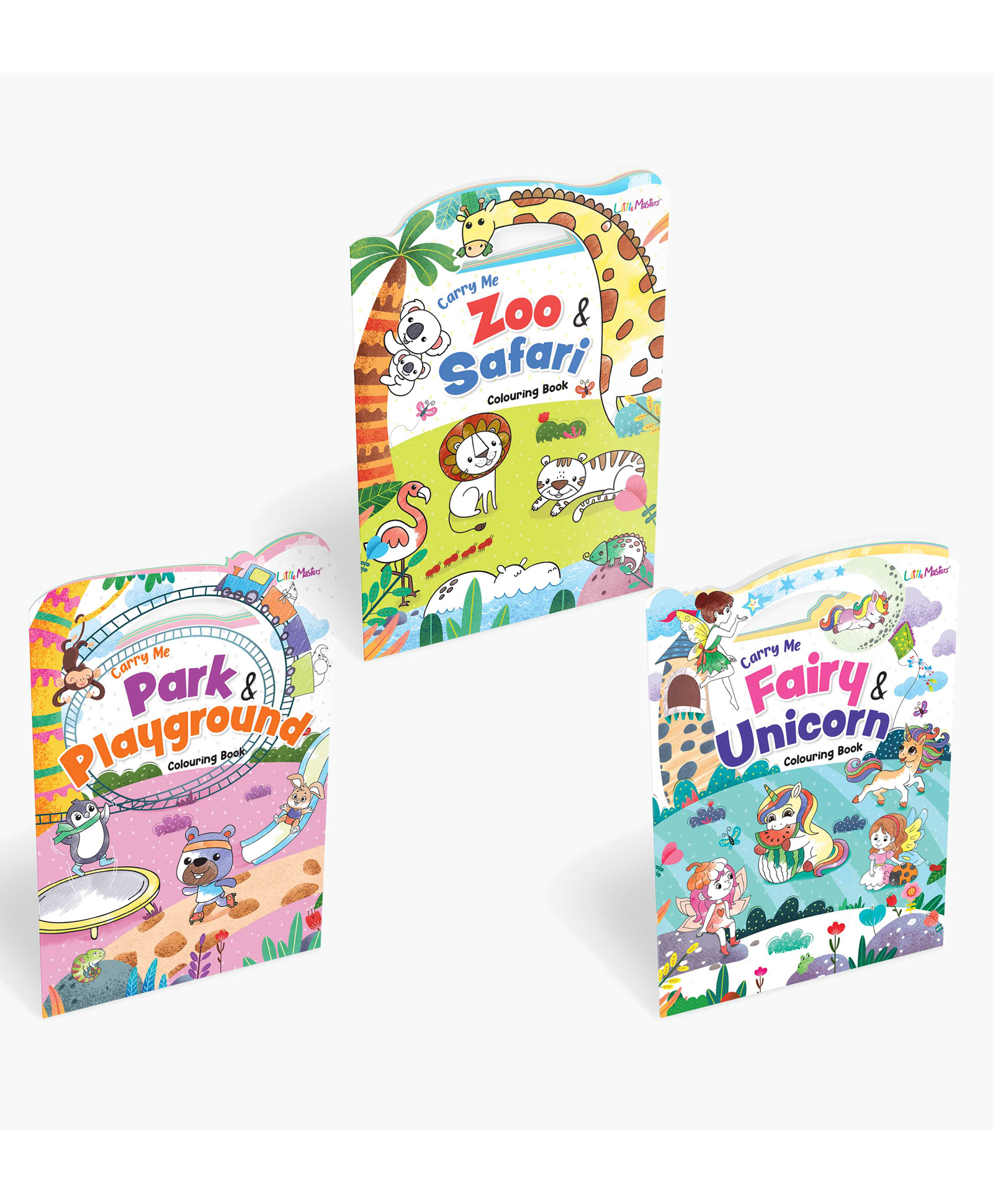 Carry Me Zoo & Safari, Fairy & Unicorn and Park & Playground Colouring Books for Kids Fun Animal and Fantasy-Themed Copy Colouring Books with Handle for Easy Carrying-English-image-39
