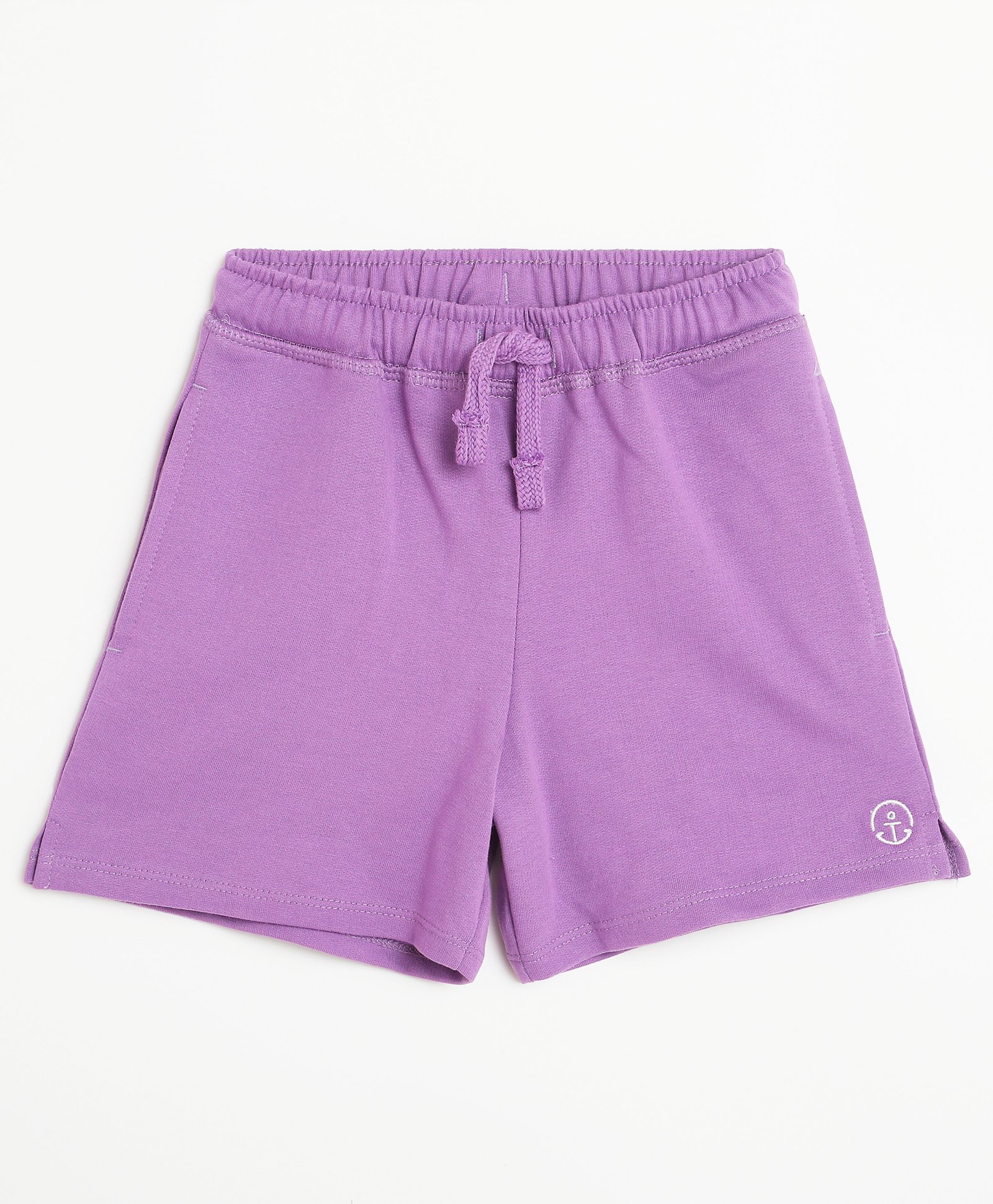 Campana Cotton Solid Shorts - Purple-picture-27