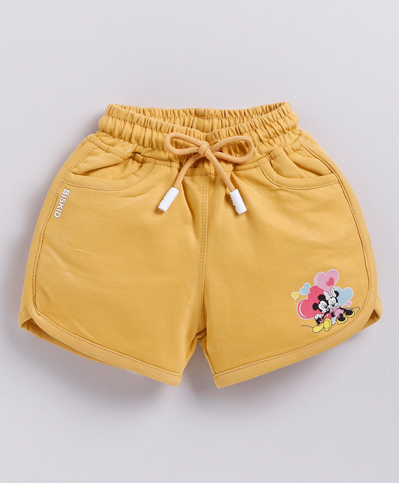 Biskid Loopknit Mickey & Friends Featuring Minnie Mouse Printed Shorts - Gold-picture-10