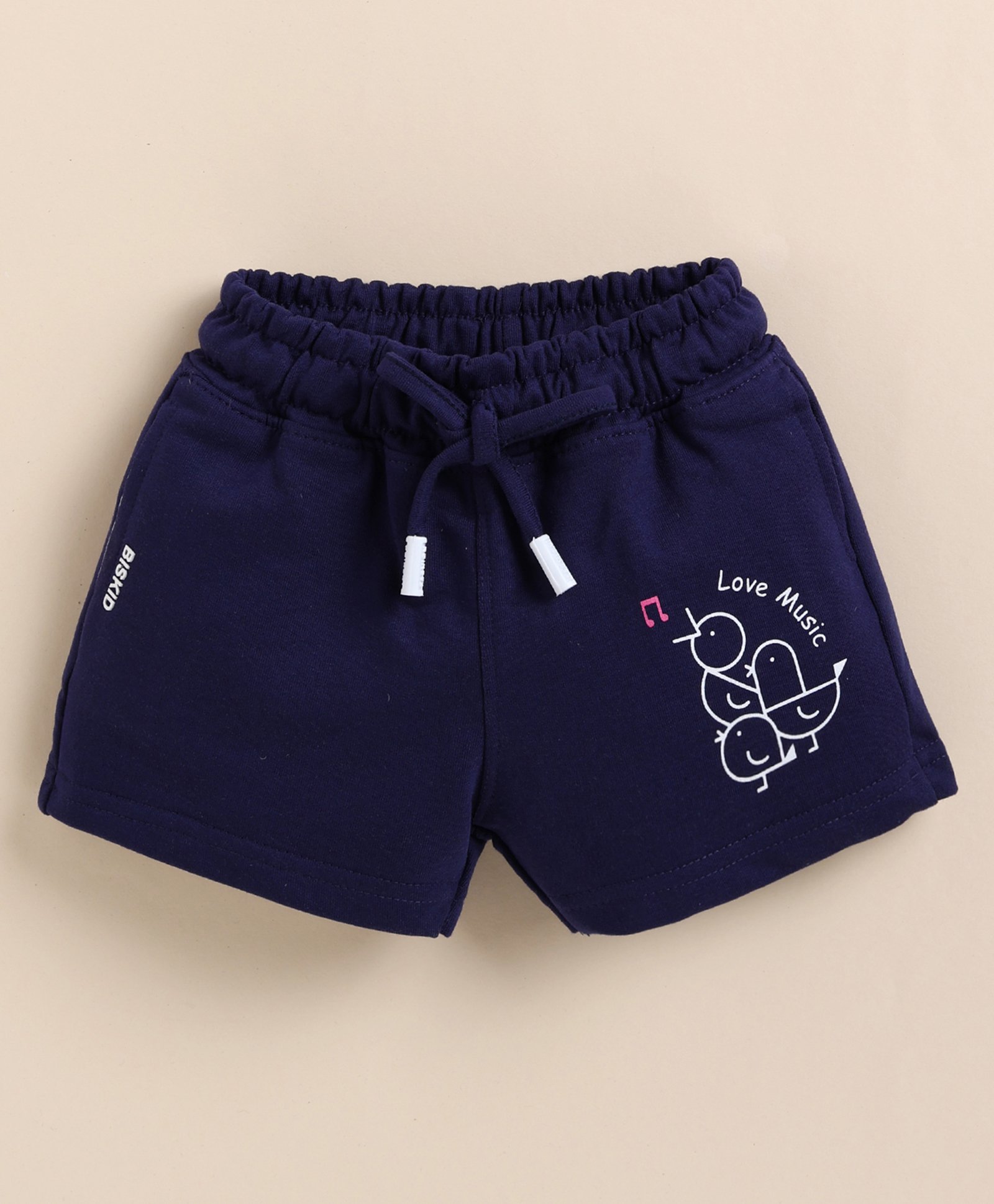 Biskid Cotton Birds Printed Shorts - Navy Blue-picture-16