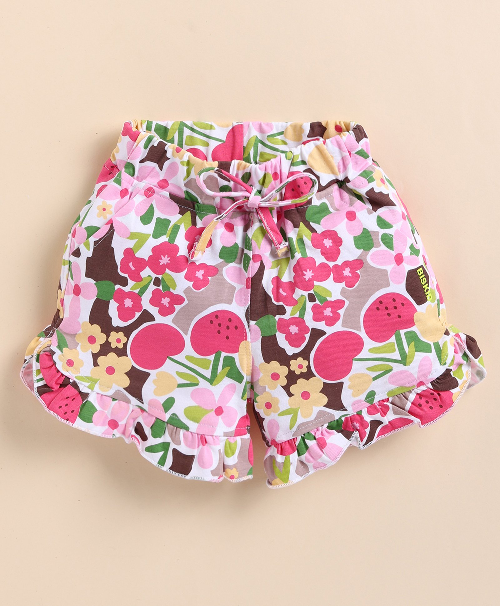 Biskid Sinker Floral Printed Shorts - Pink-image-5